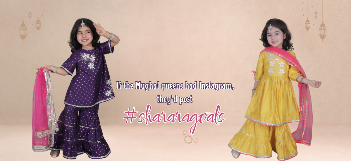 Girls Kurta & Sharara Set