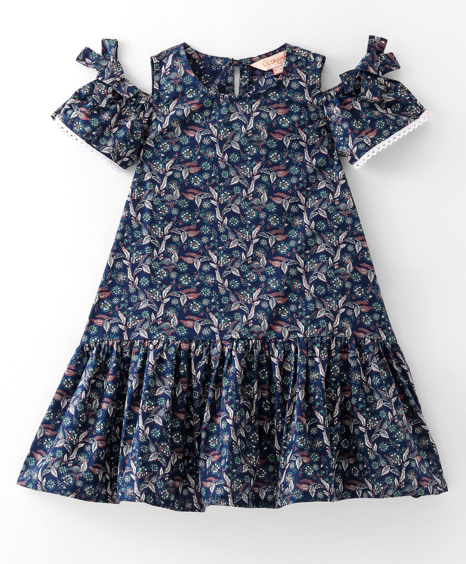 Girls printed casual cotton dress