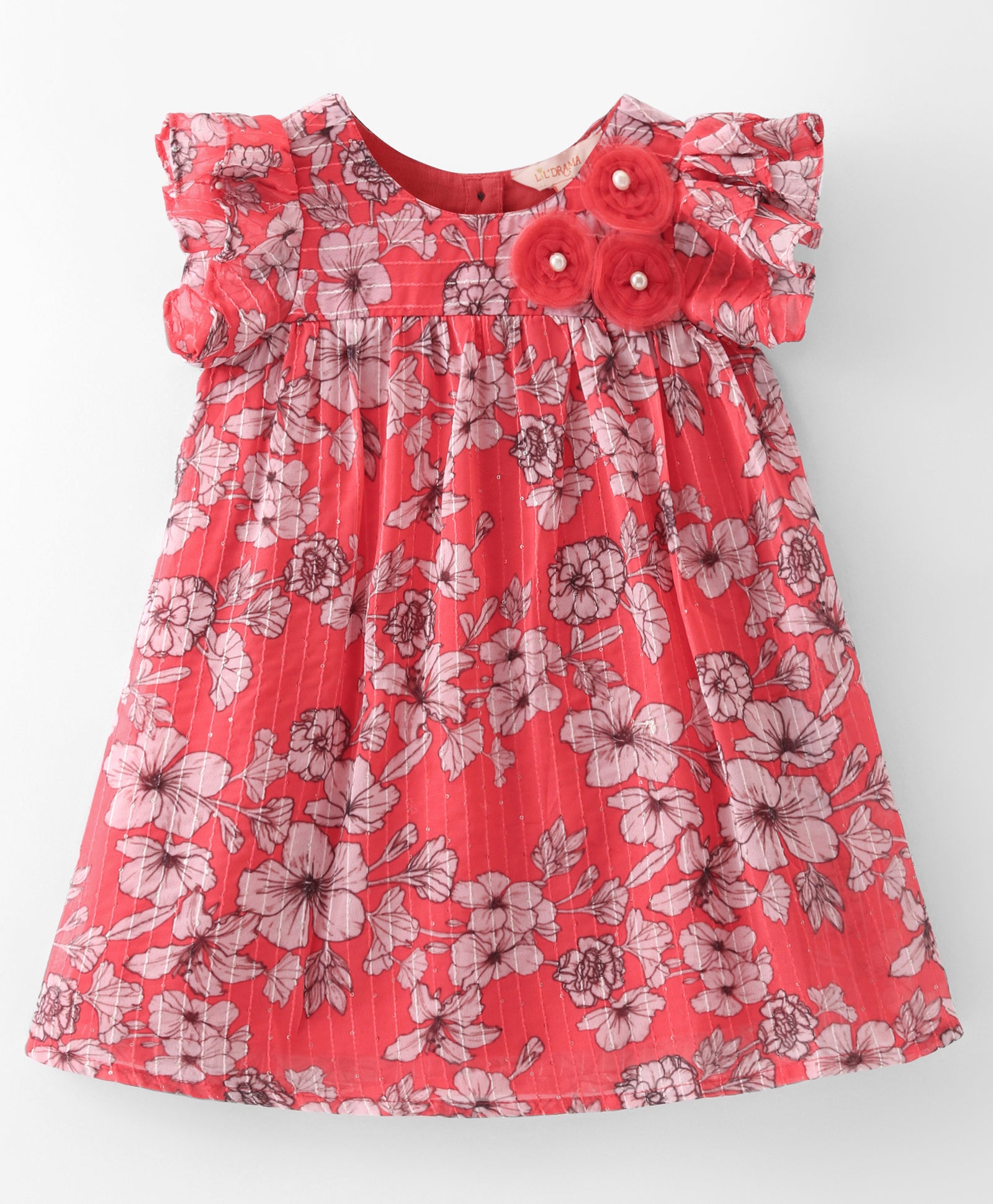 Girls printed Semi formal sequins embroidered Georgette dress