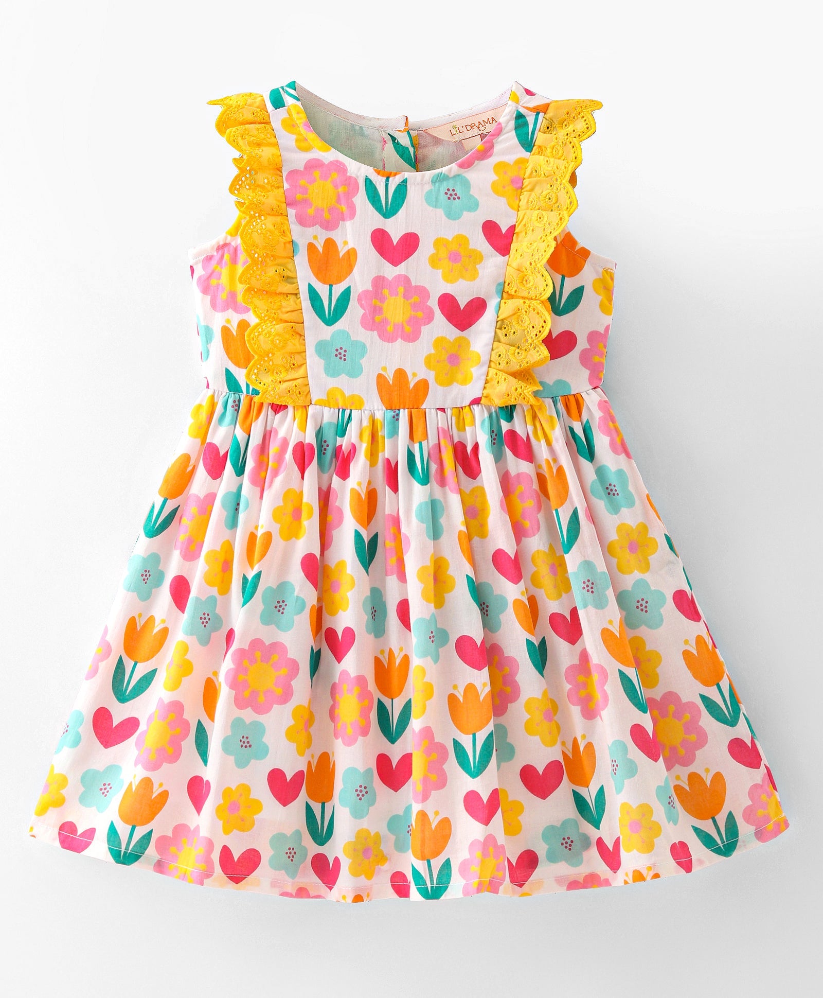 Girls Stylish printed cotton casual dress