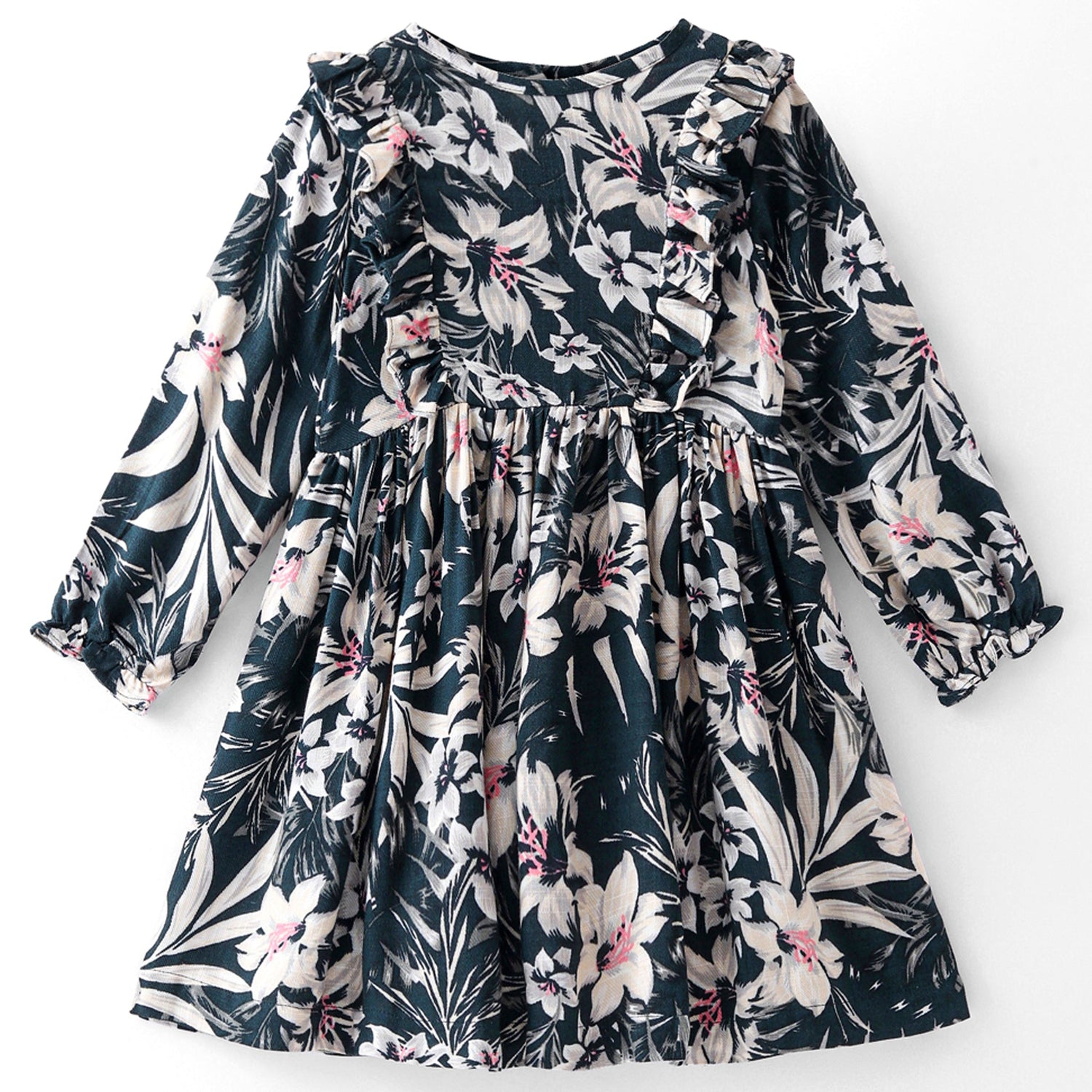 Girls printed casual Rayon dress