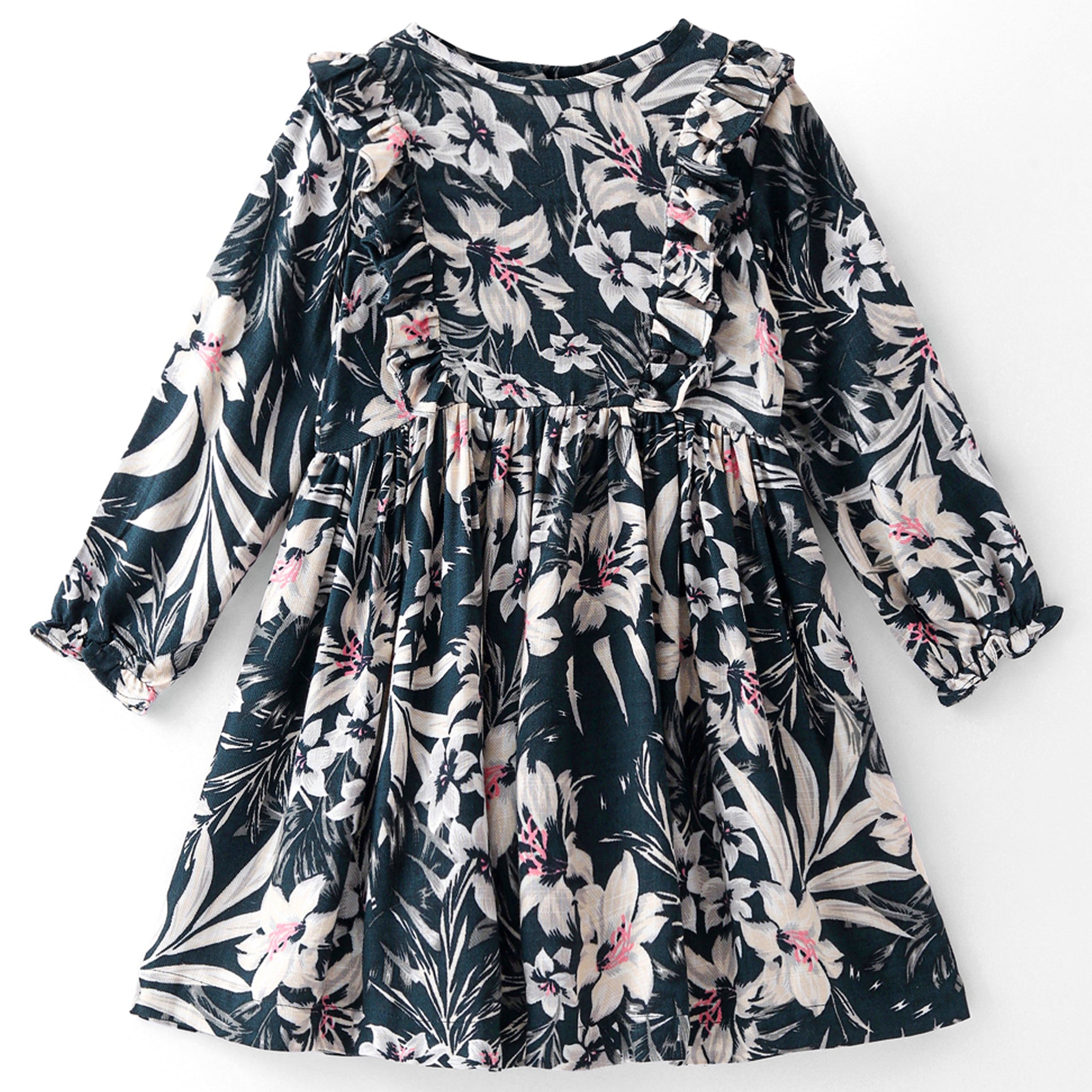 Girls printed casual Rayon dress