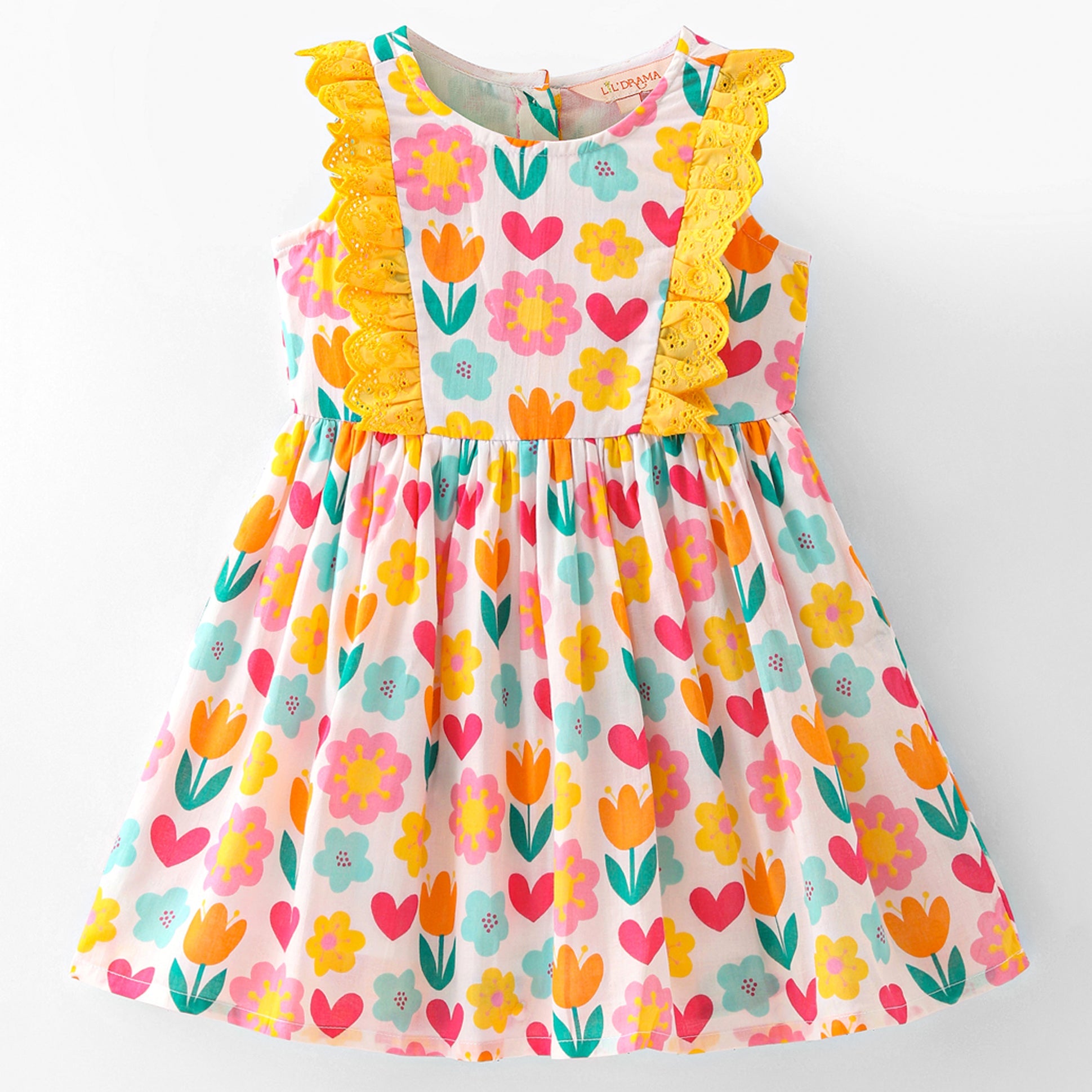 Girls Stylish printed cotton casual dress