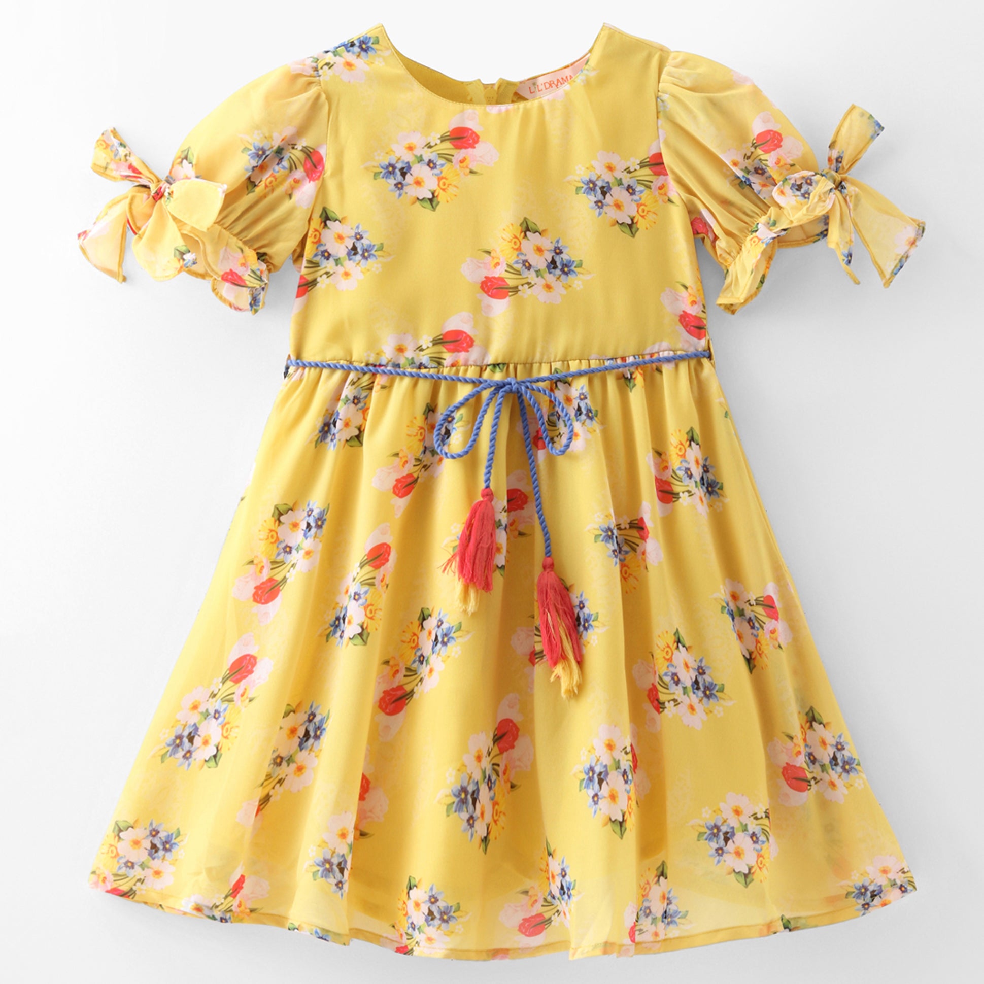 Girls printed georgette dress