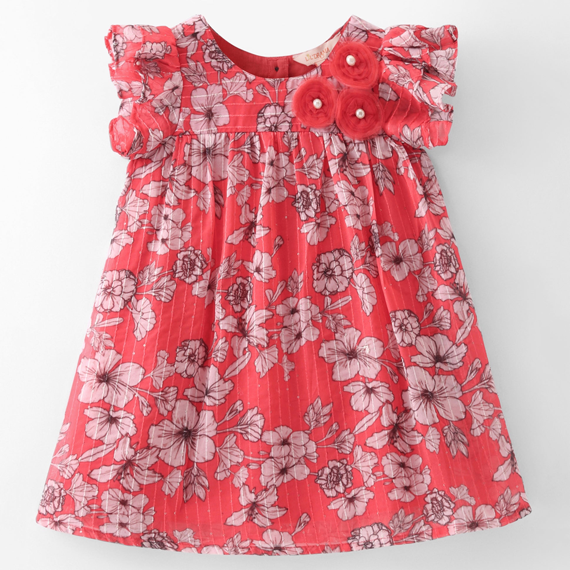 Girls printed Semi formal sequins embroidered Georgette dress