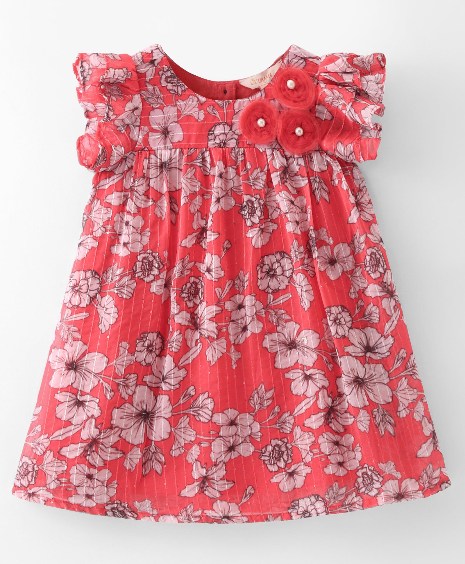 Girls printed Semi formal sequins embroidered Georgette dress