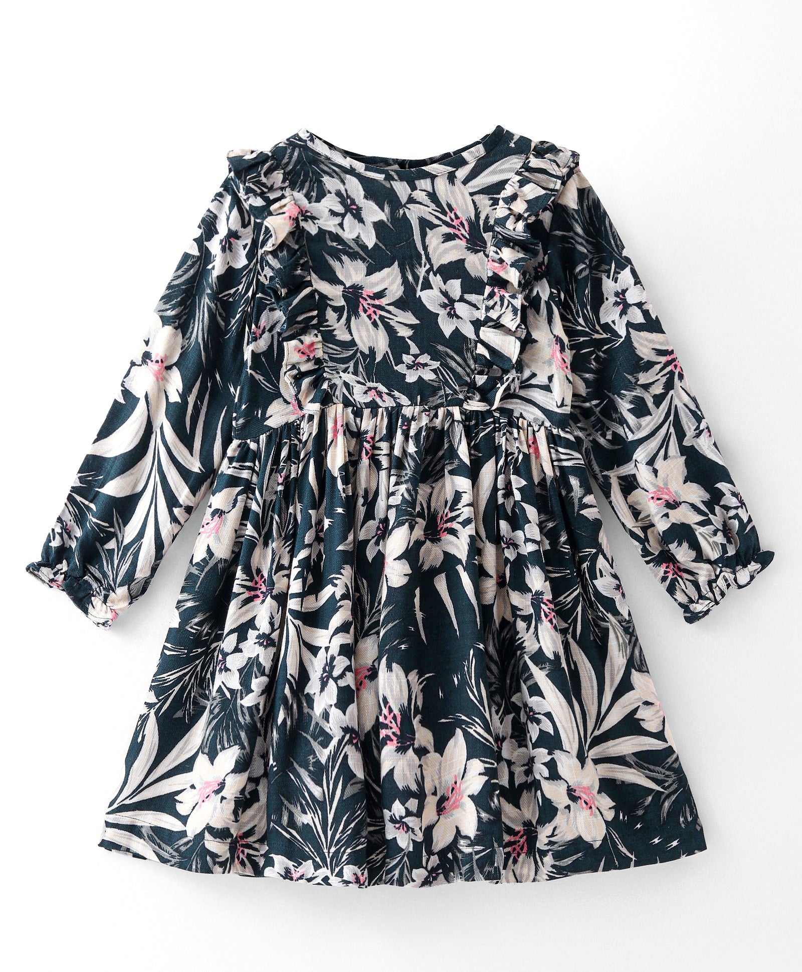 Girls printed casual Rayon dress