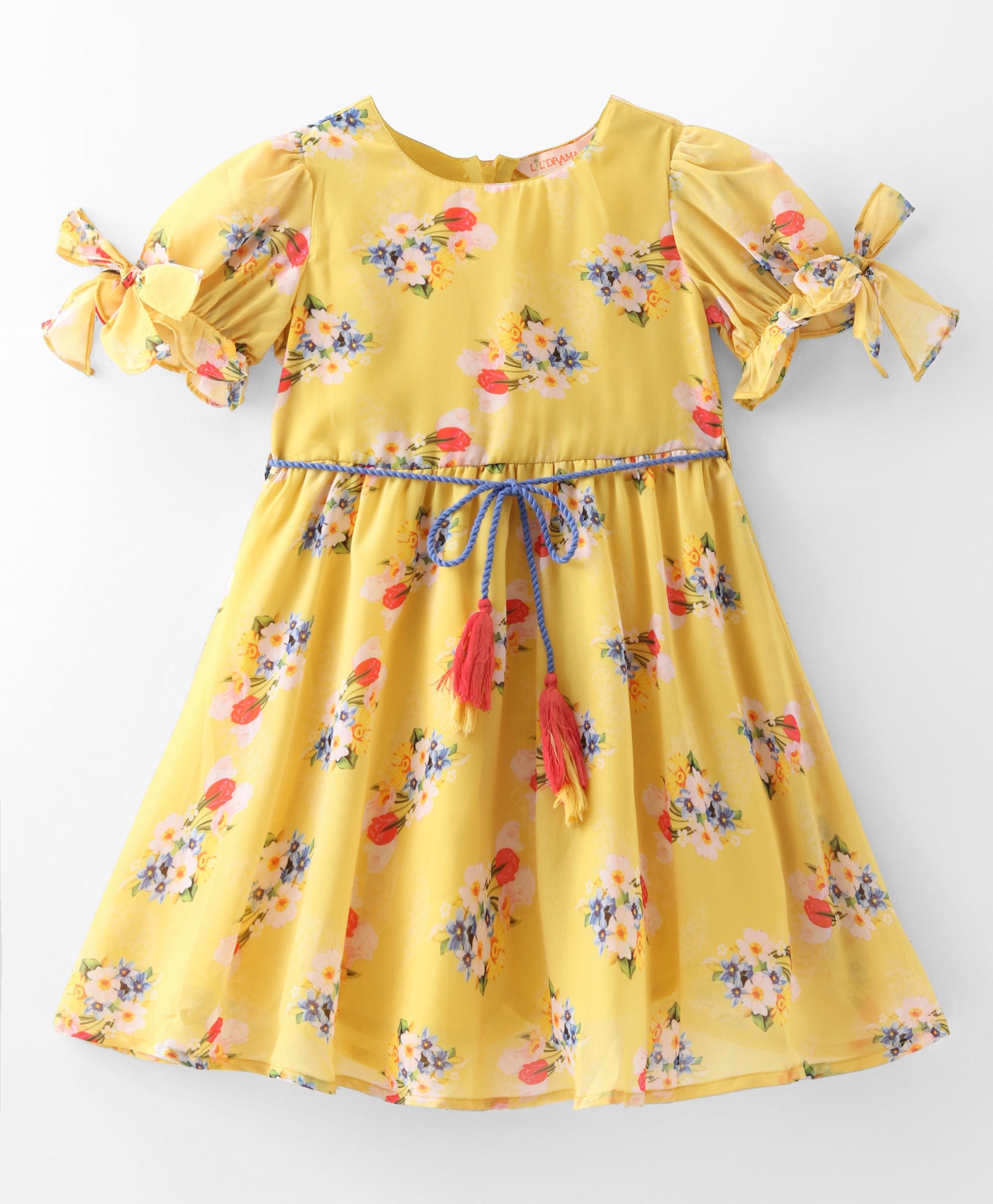 Girls printed georgette dress