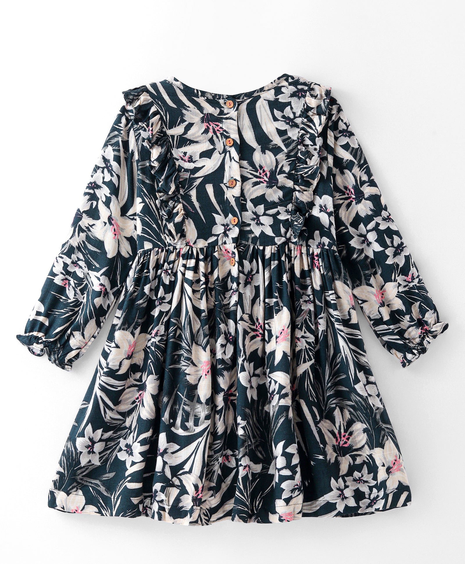 Girls printed casual Rayon dress