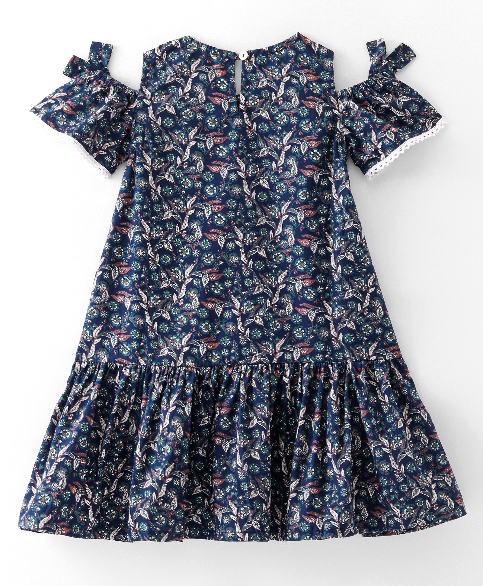 Girls printed casual cotton dress