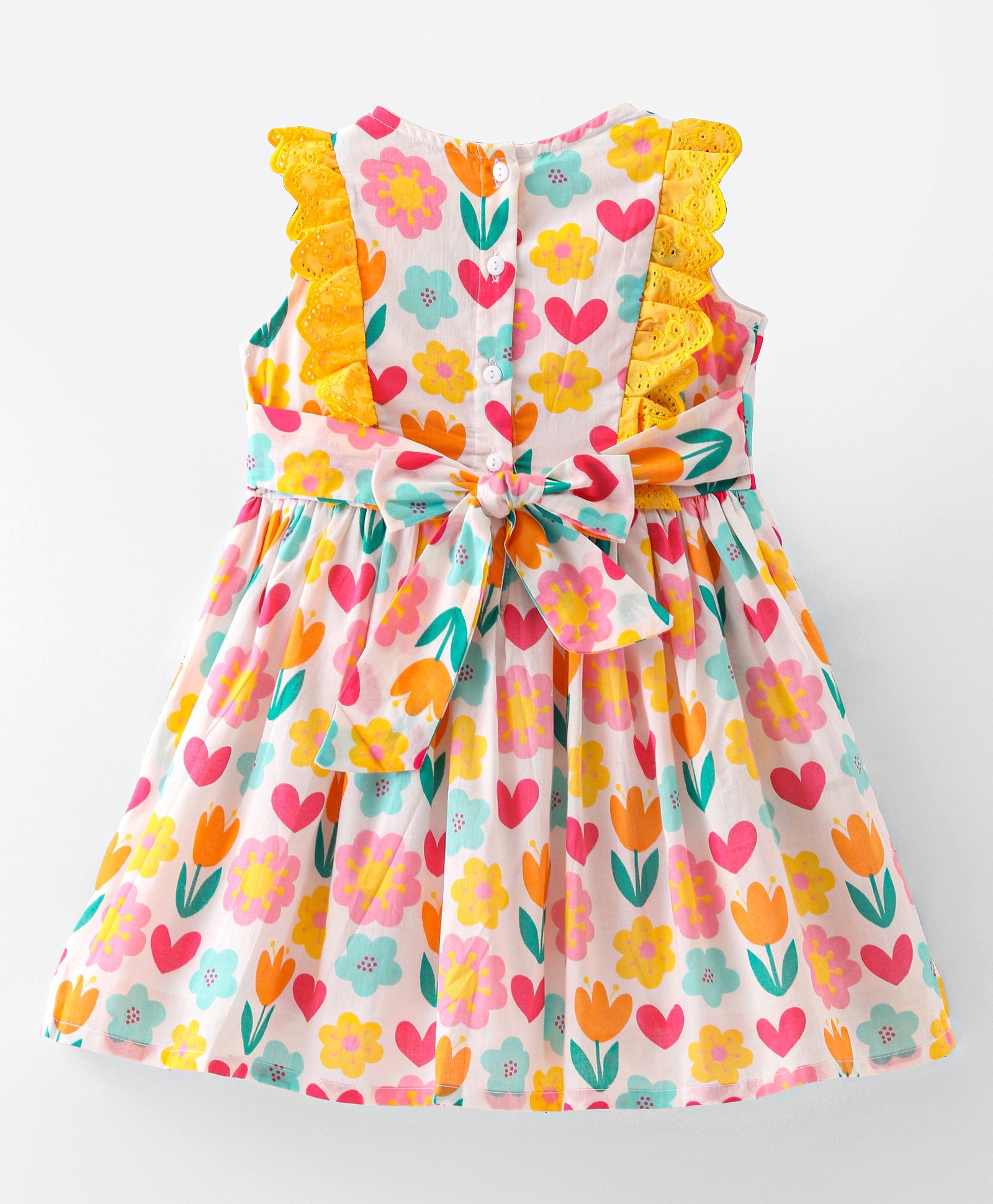 Girls Stylish printed cotton casual dress