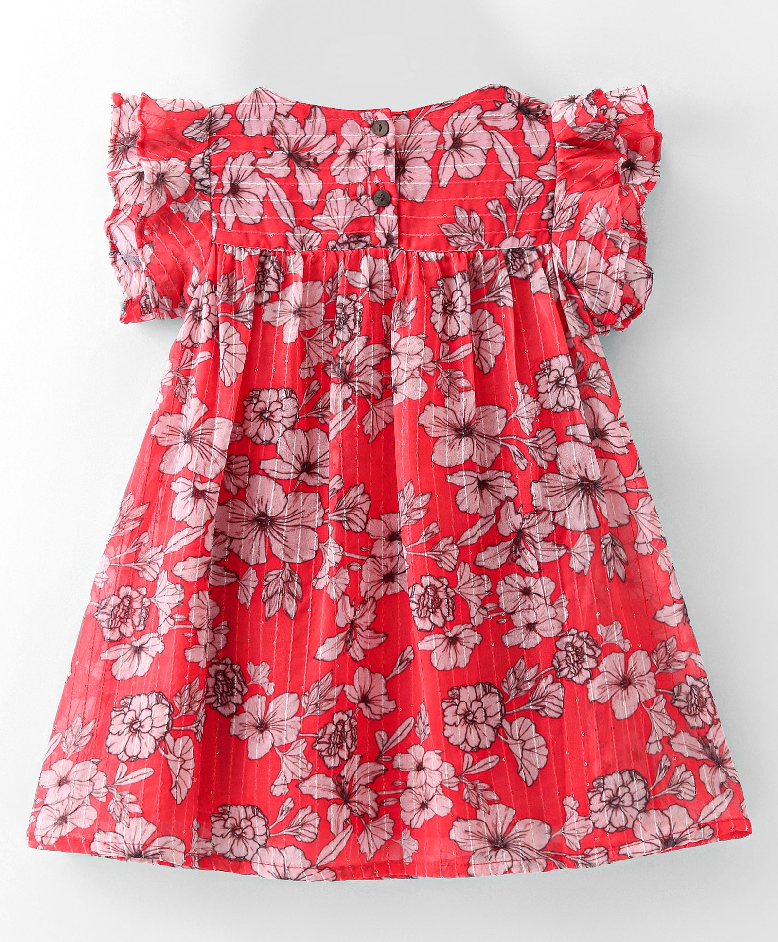 Girls printed Semi formal sequins embroidered Georgette dress