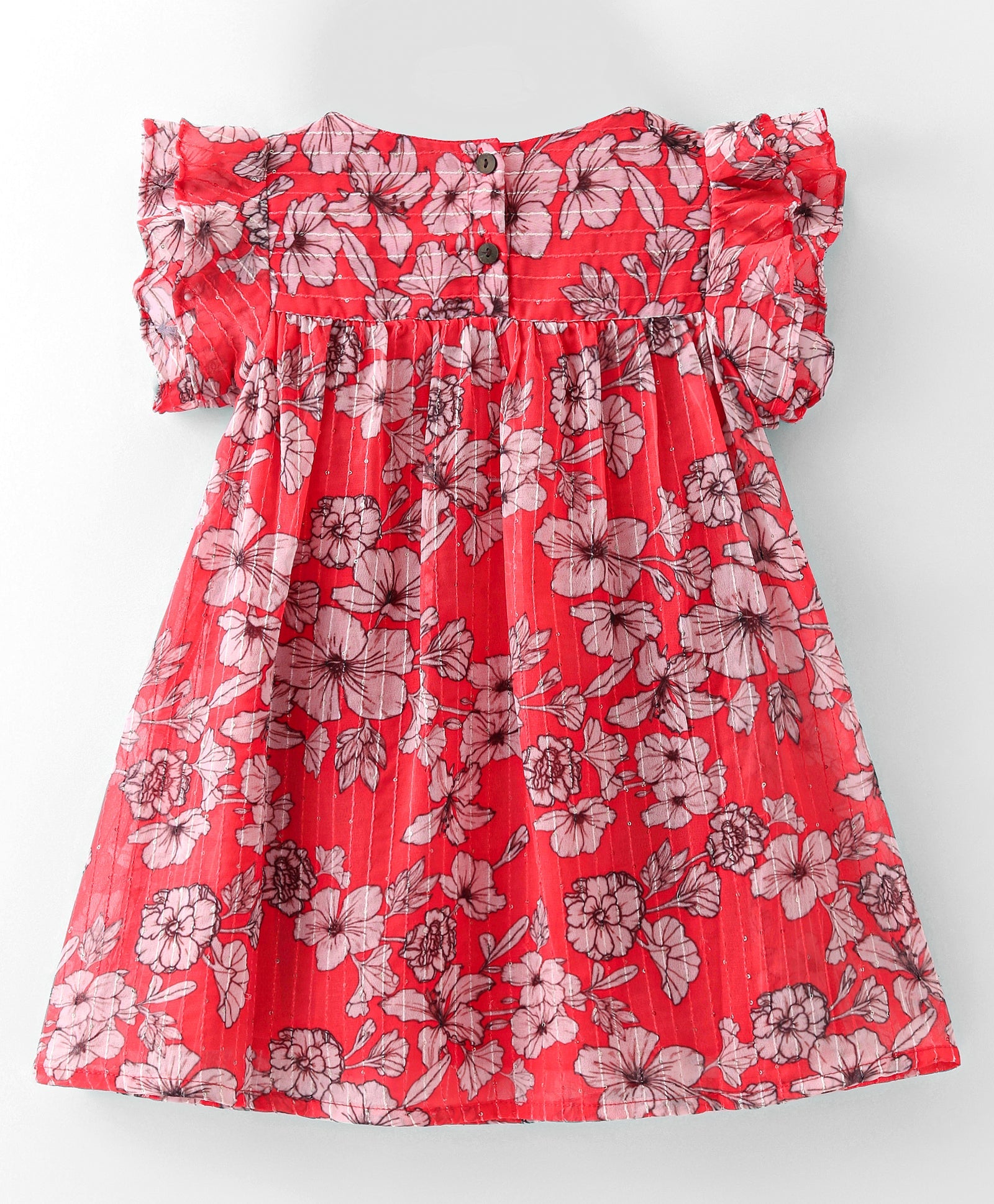 Girls printed Semi formal sequins embroidered Georgette dress