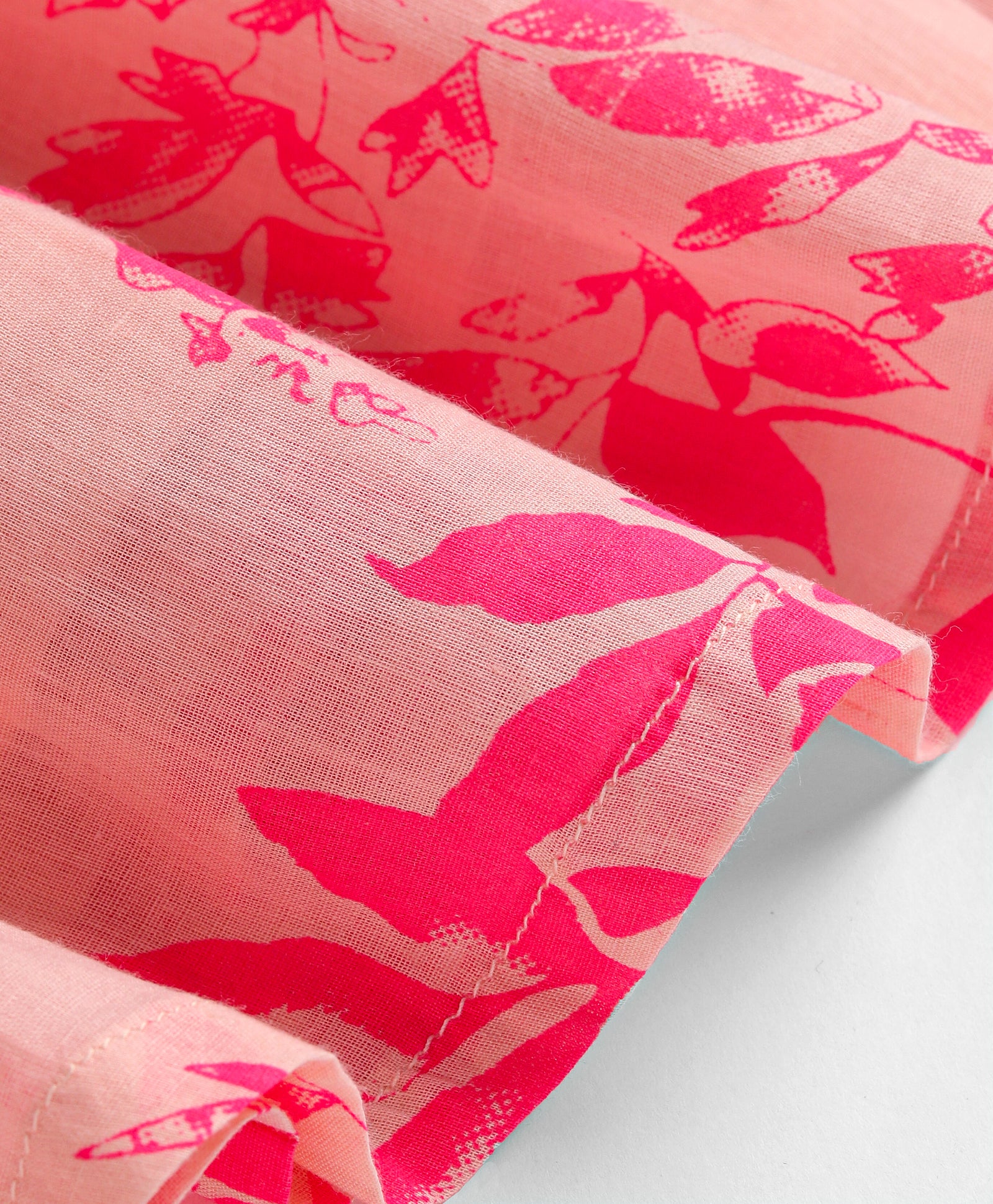 Girls cotton printed dress with tassels