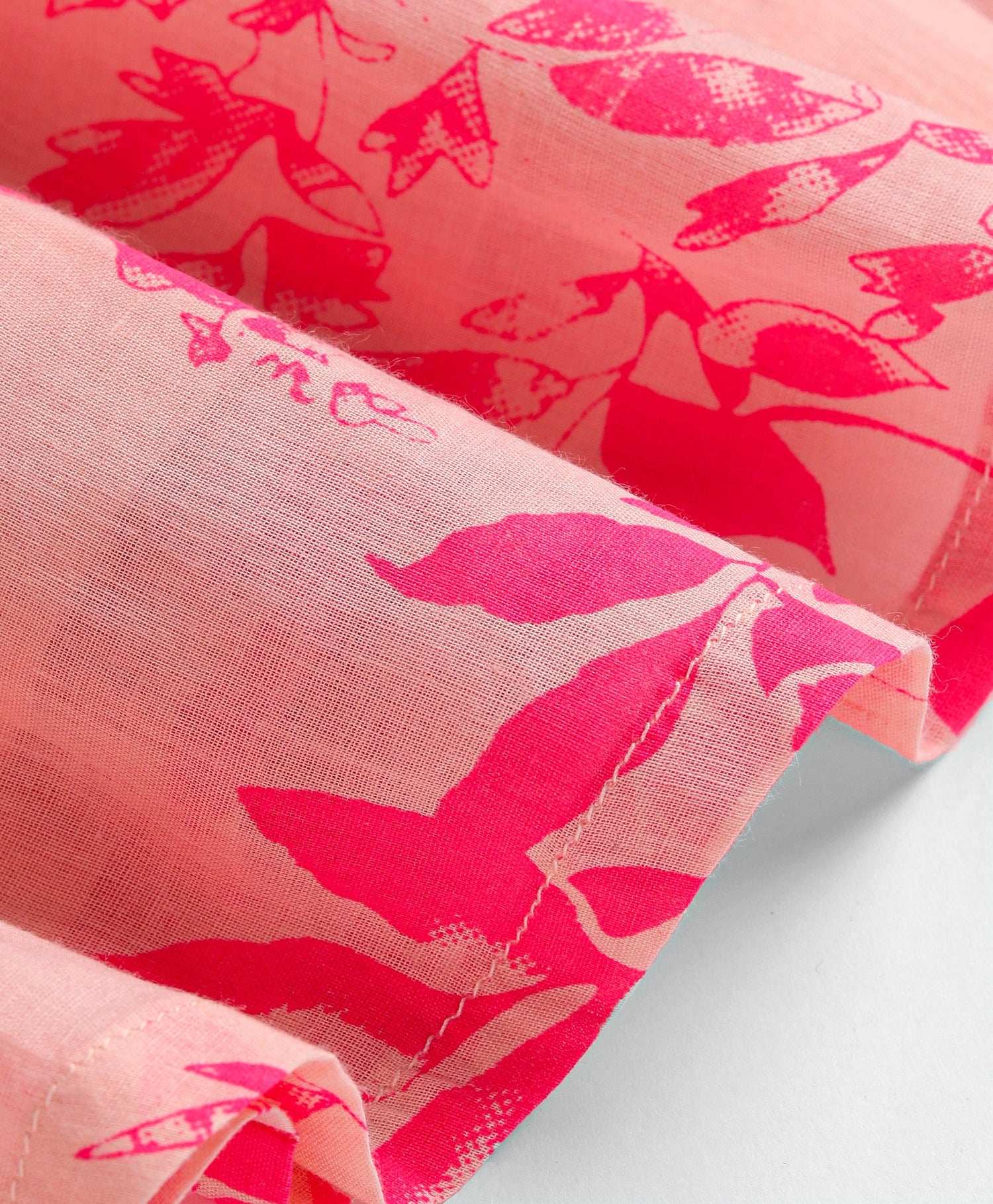 Girls cotton printed dress with tassels