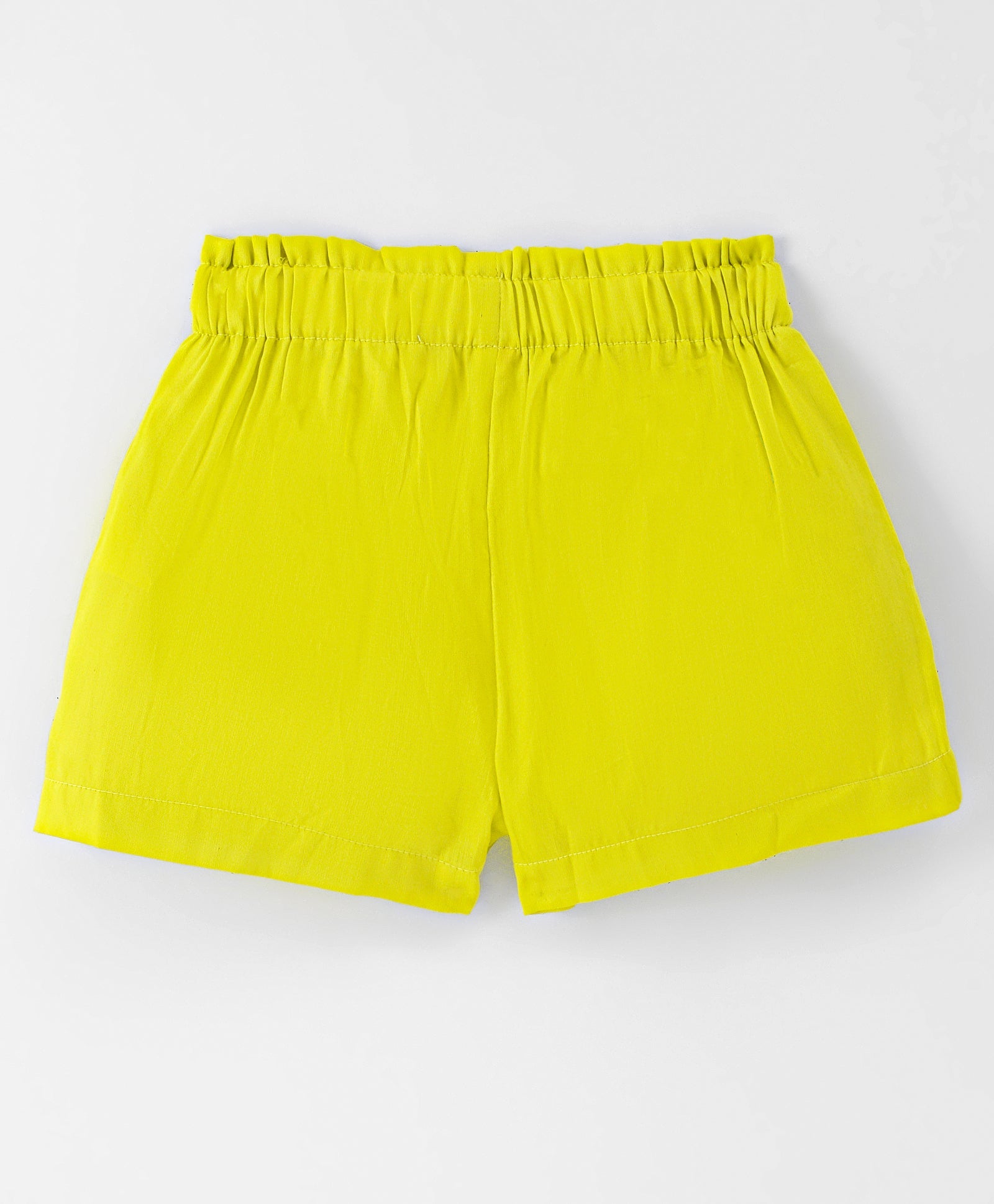 Girls Stylish and Trendy Cotton satin Ruffle off sholuder Top with Shorts