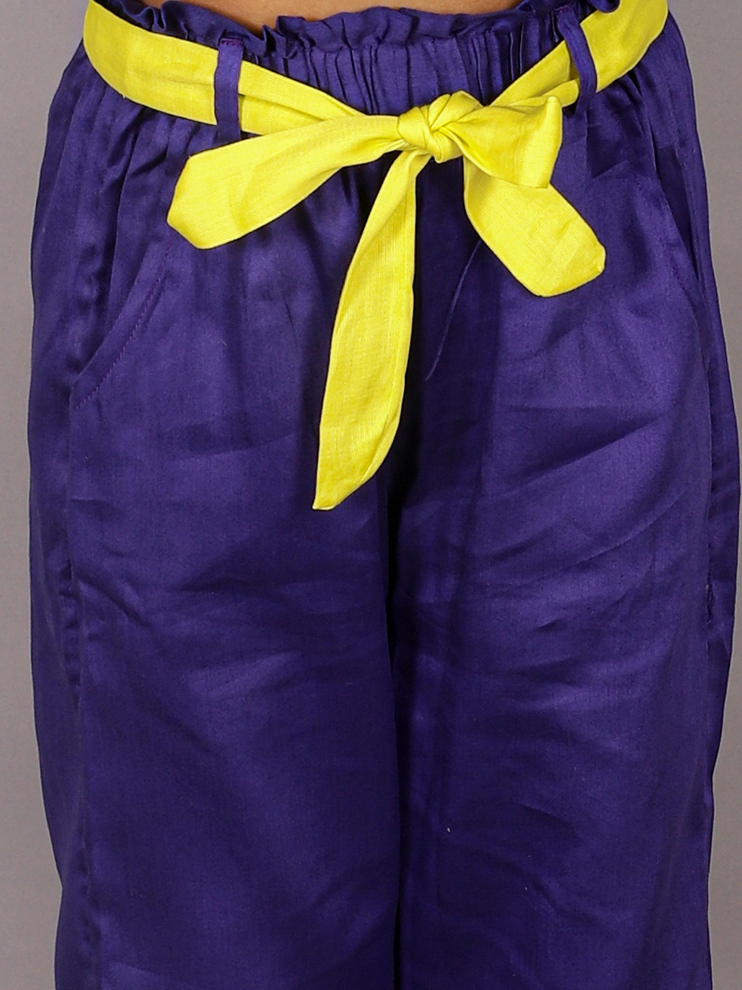 Girls Purple Co-ord sets with 3D rose on Top