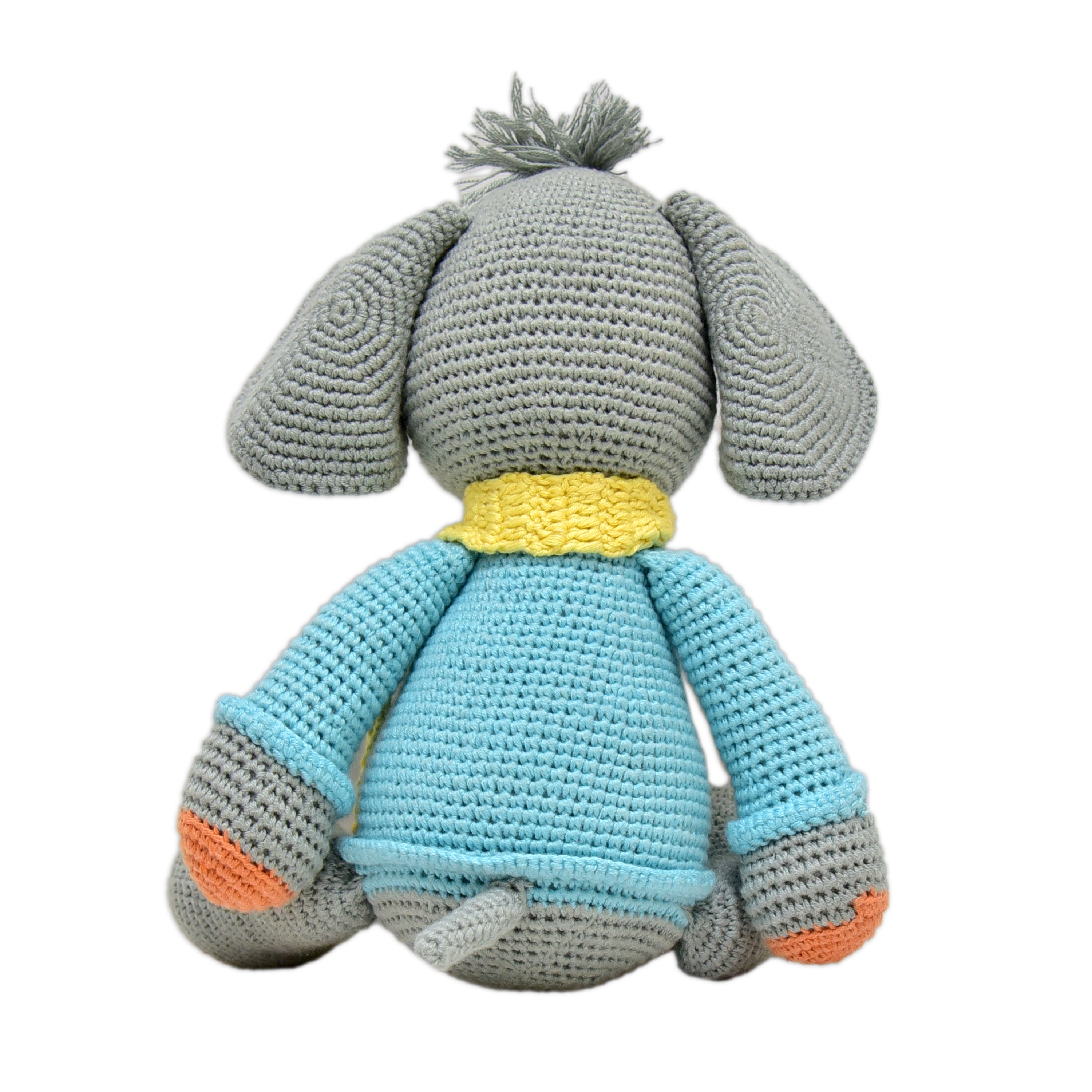 Dusty the Elephant - Handmade Crocheted Toy for Snuggles