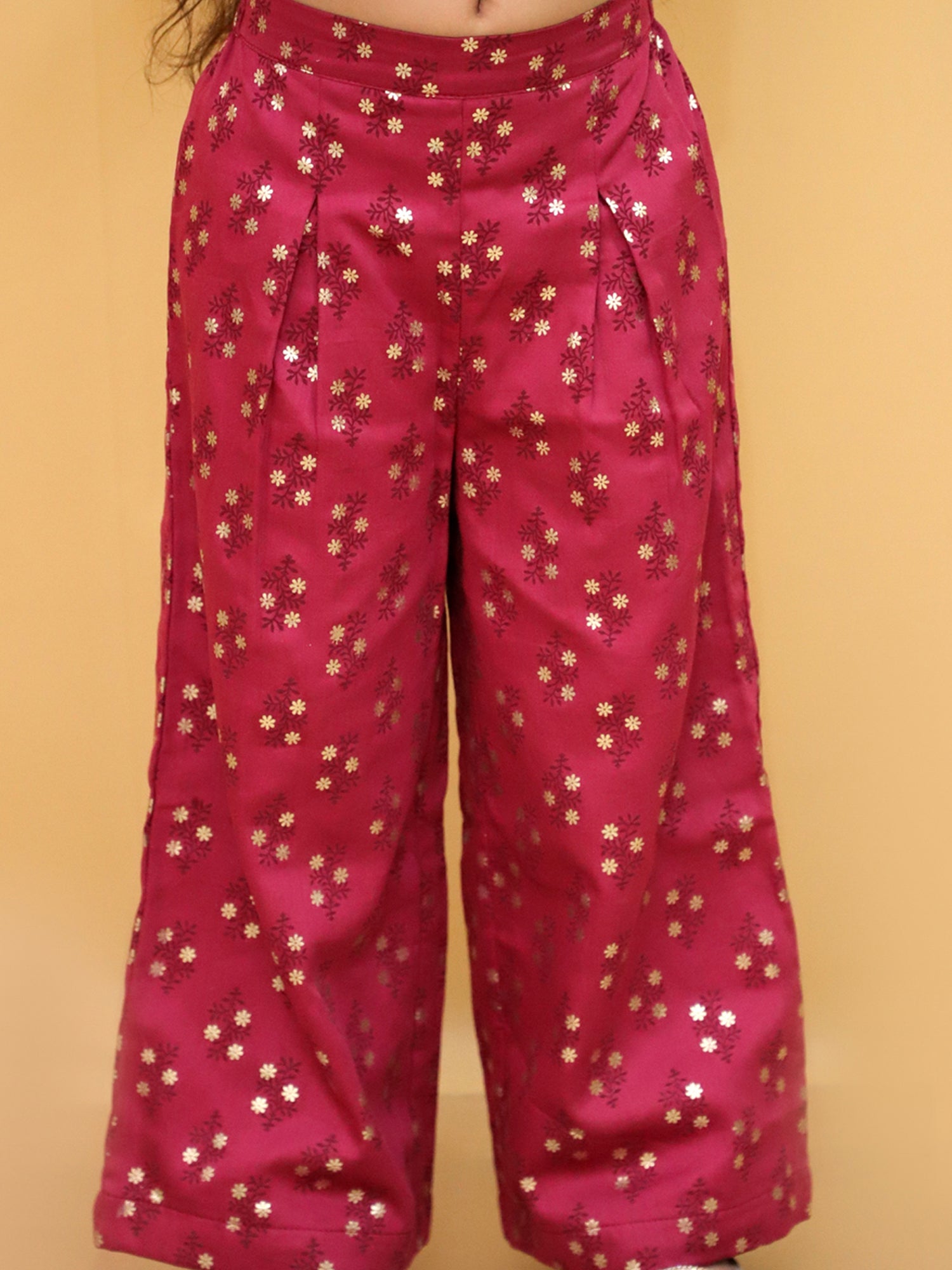 Bollywood Tadka Wine Stylish Jacket and Pant With Bustier Set For Girls