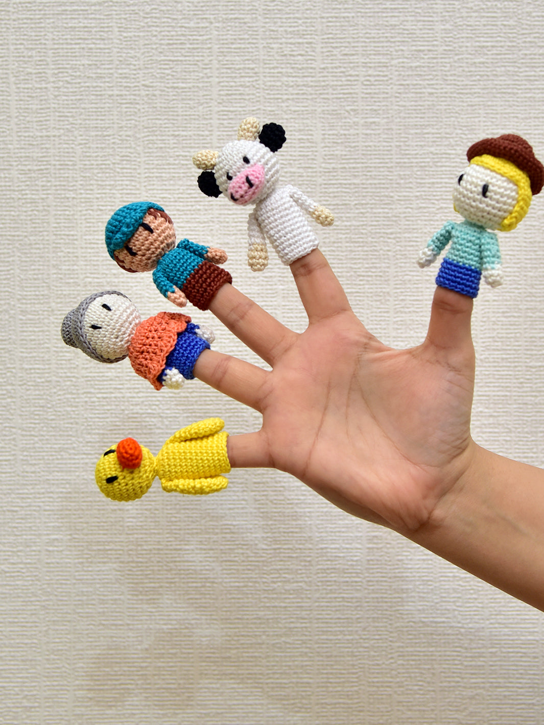 Handcrafted Amigurumi Ranch Pals Finger Puppets
