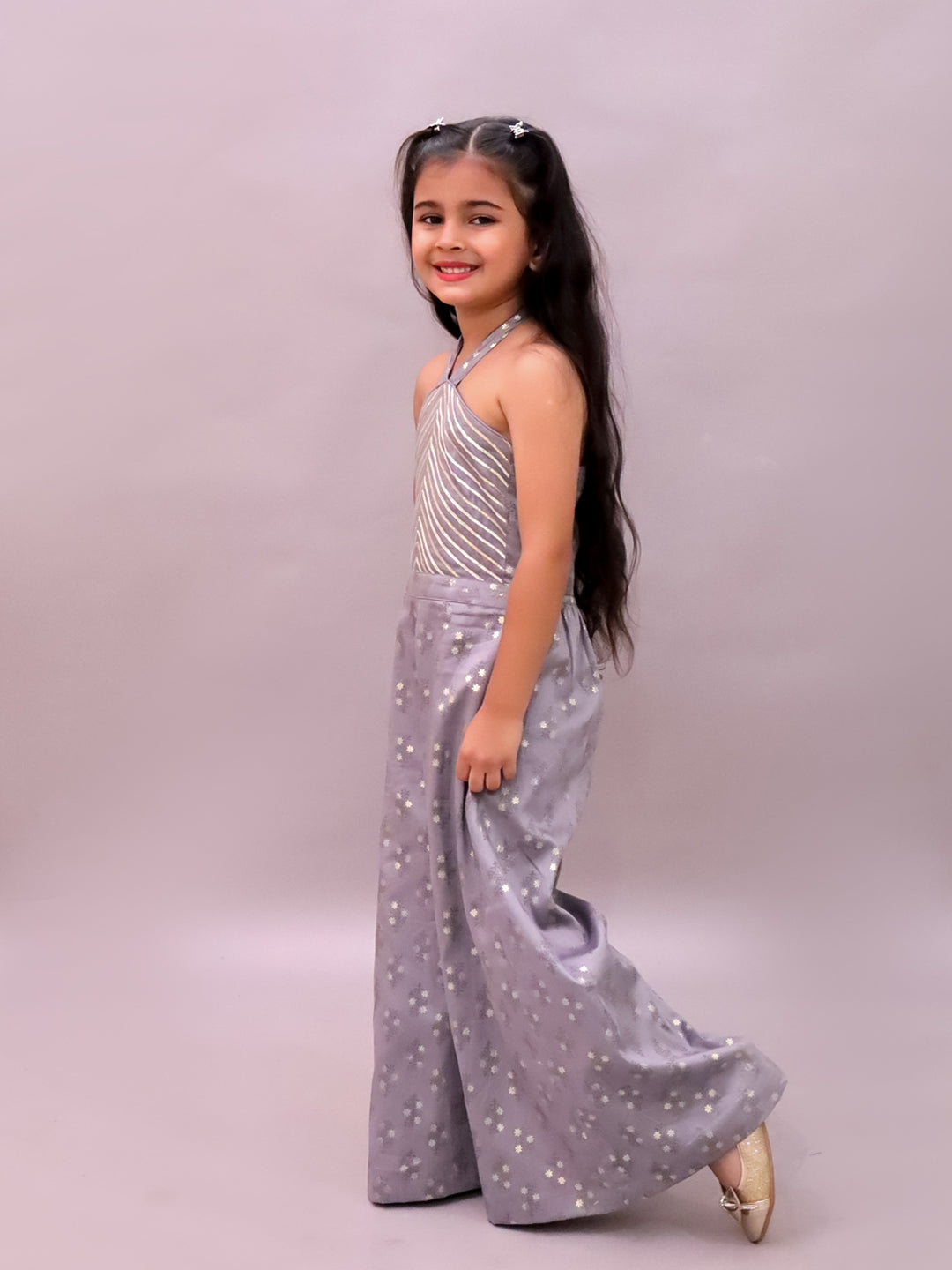 Mehfil Grey Stylish Jumpsuit For Girls