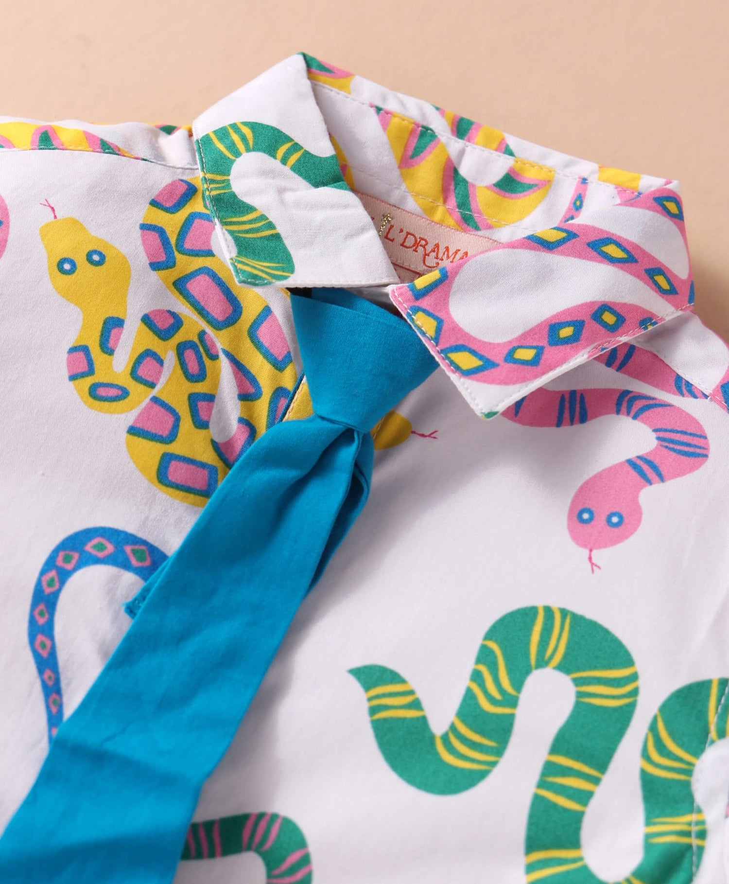 Board game inspired Boys Multi Color Snake Print Shirt