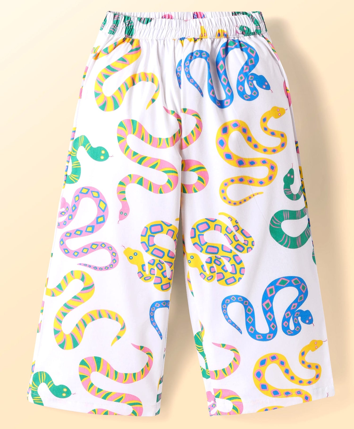 Board game inspired Girls Blue Shirt and Multi Color Snake Print Pant Set