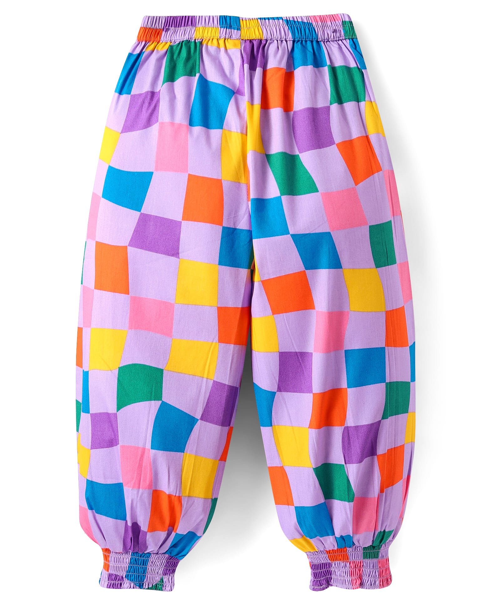 Board game inspired Girls Multi Color Rotary Print Top and Pant Set