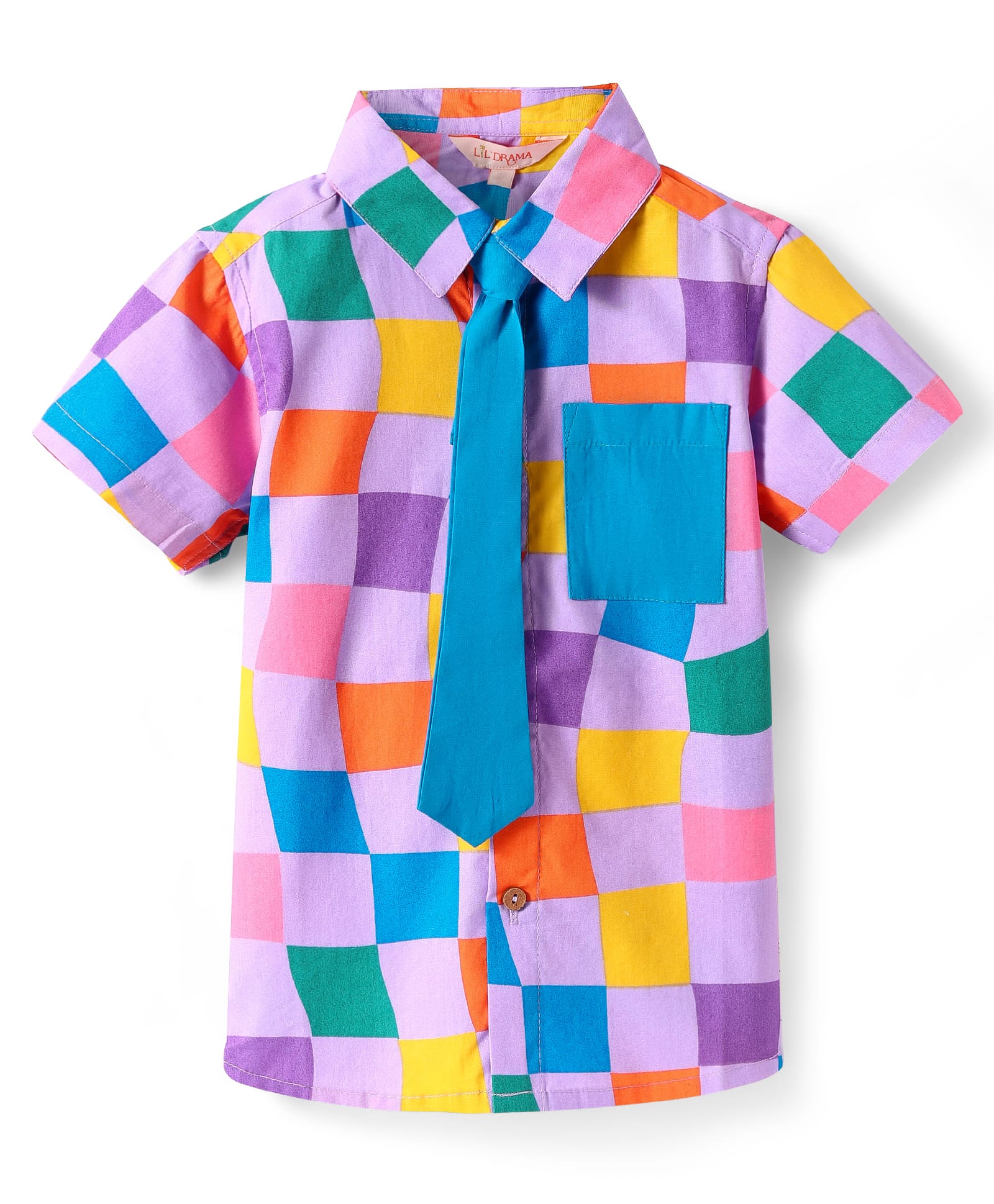 Board game inspired Boys Multi Color Rotary Print Shirt