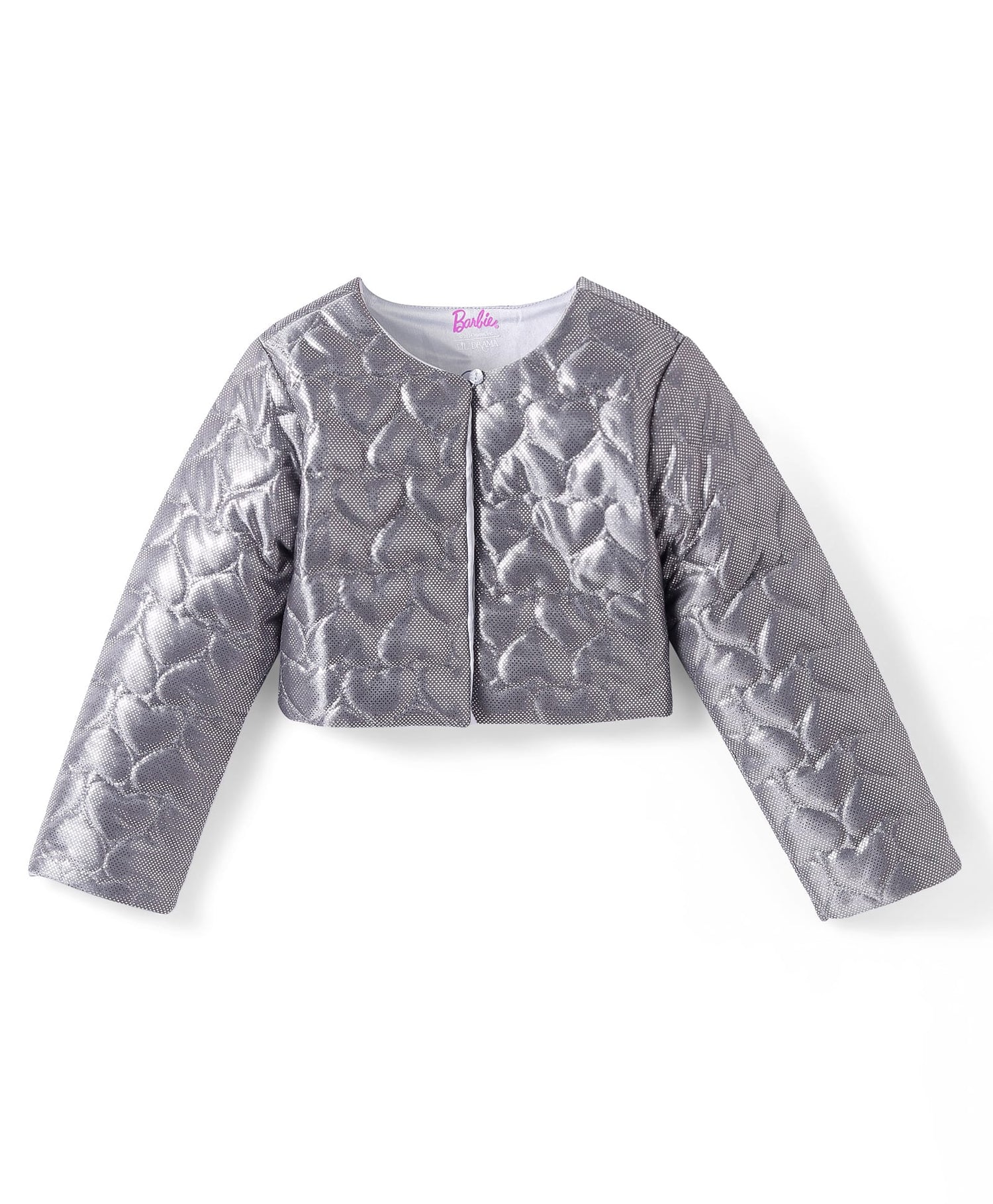 Girls Silver Shimmer Barbie Rockstar Shrug