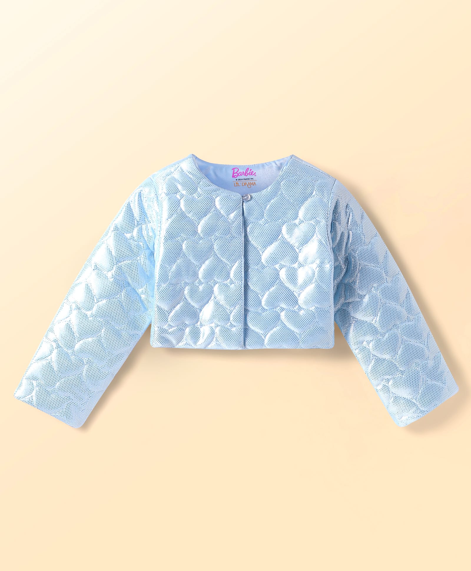 Girls Blue Shimmer Barbie Rockstar Shrug