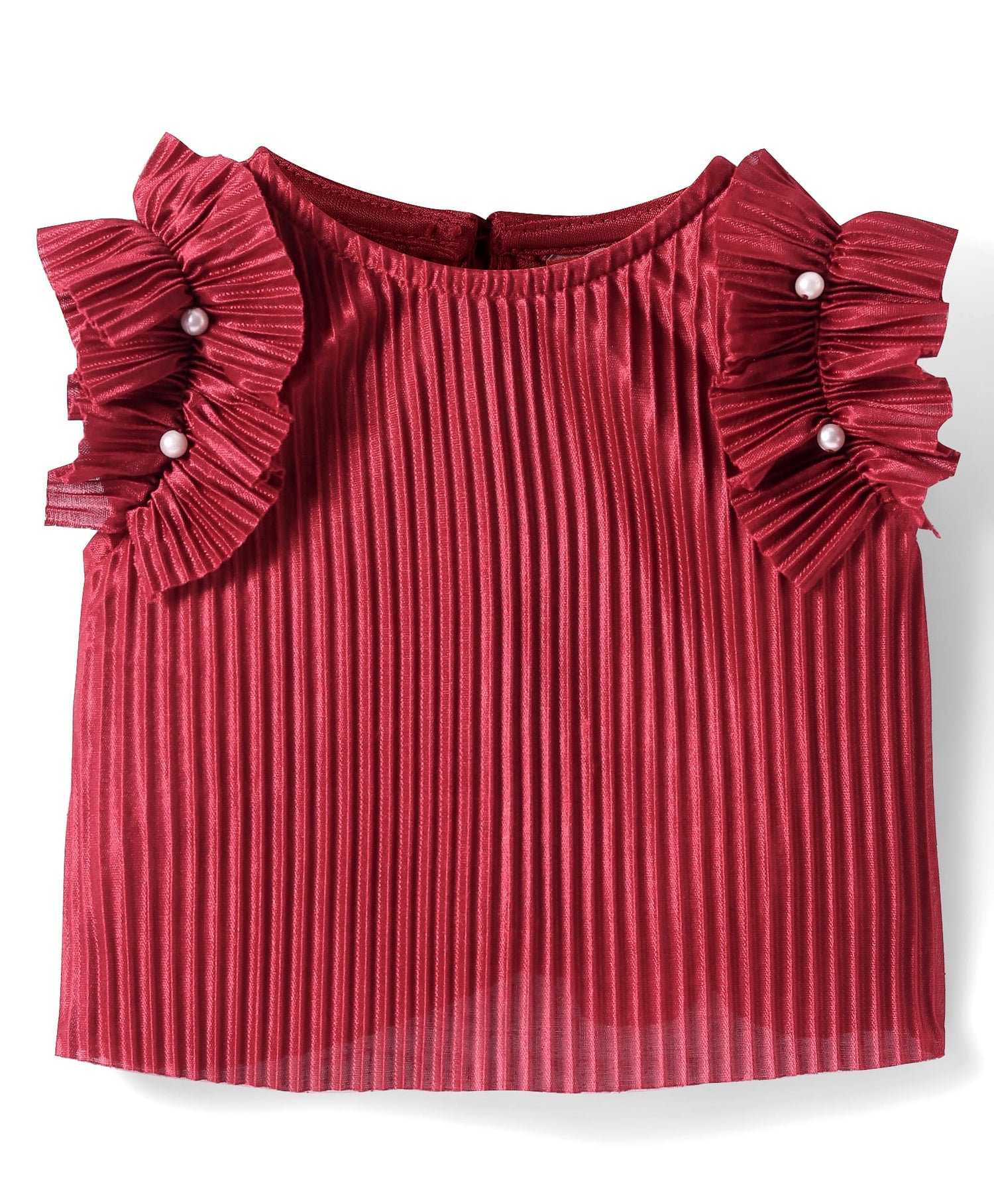 Glam up Girls Maroon Party Top with Pant Girls Co-ordinate set