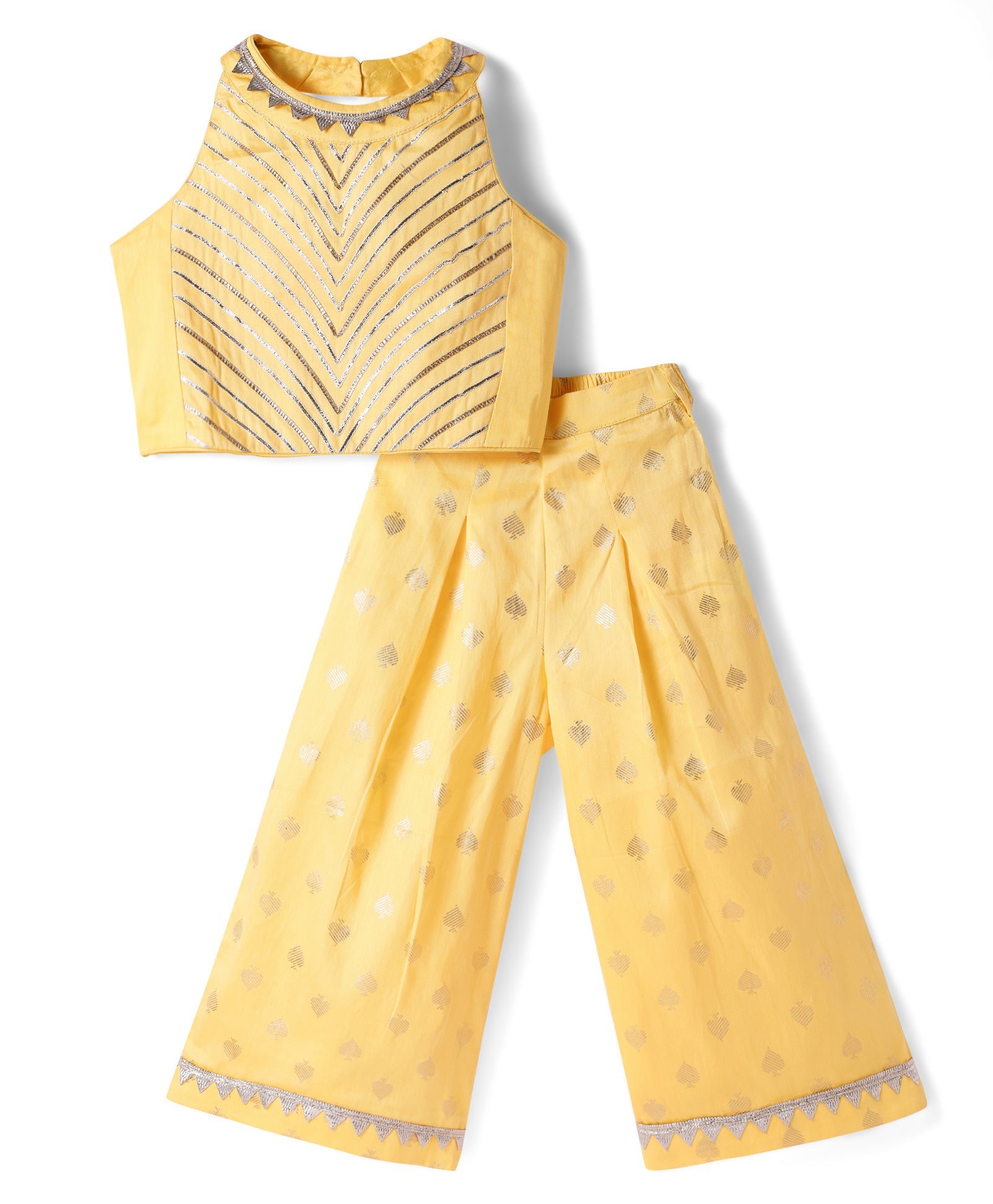 Mehfil Yellow Girls Co-ordinate set for Girls