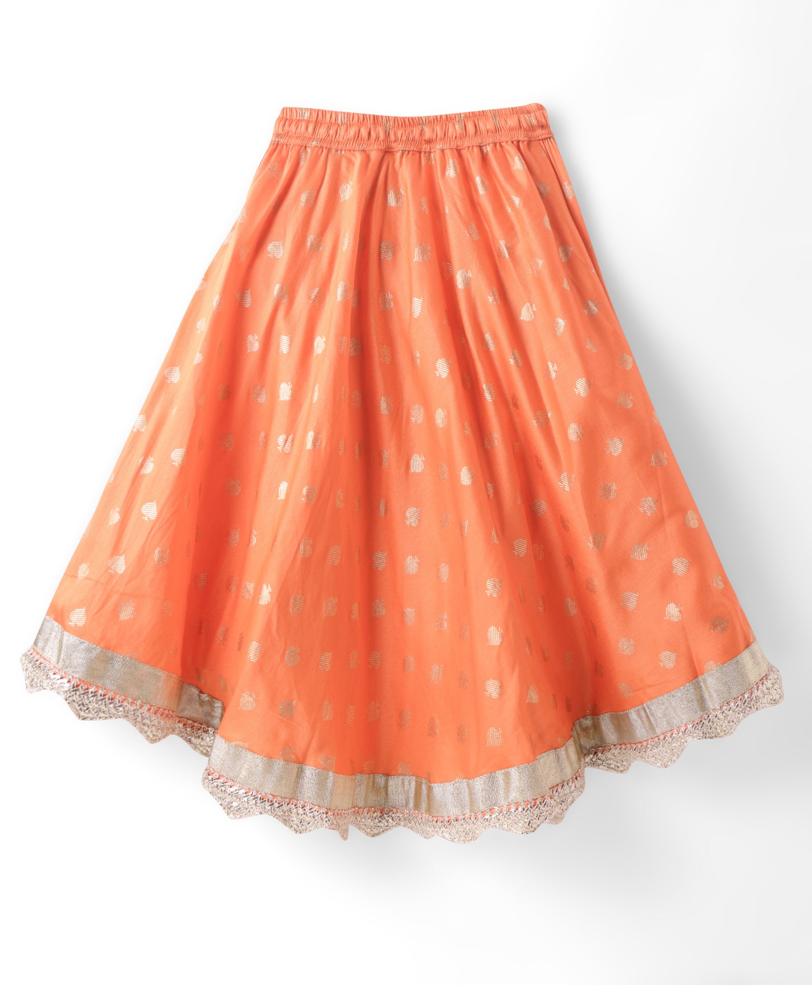 Mehfil Orange Ghagra Choli Dupatta set for Girls