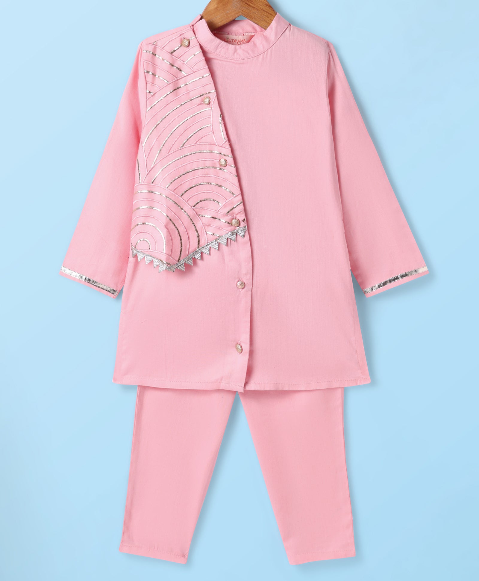 Bollywood Tadka Pink Kurta Pant set for Boys