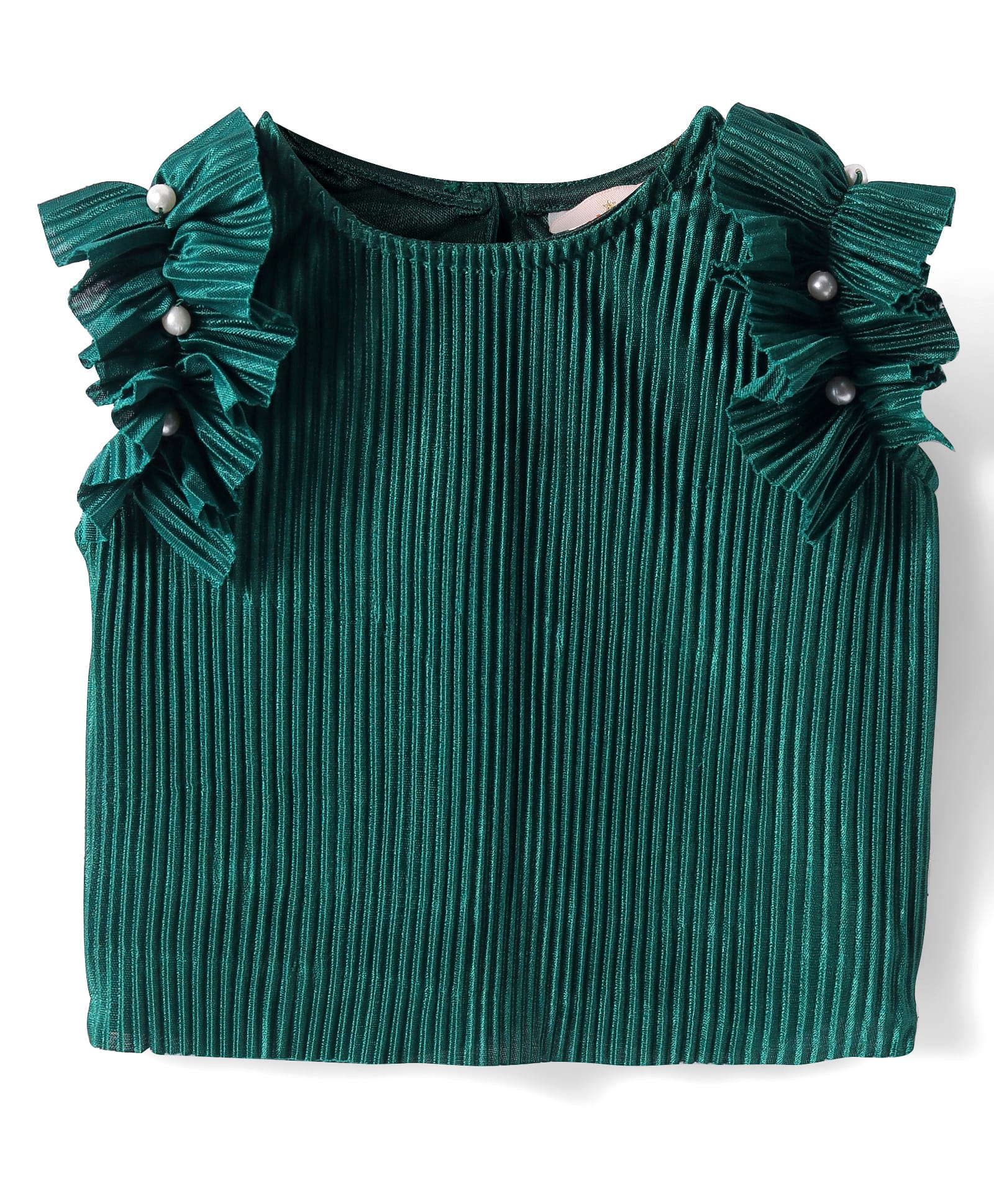 Glam up Girls Green Party Top with Pant Girls Co-ordinate set