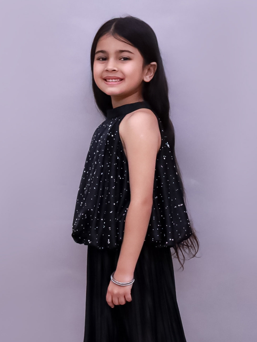 Glam Up Girls Party Black Balloon Top