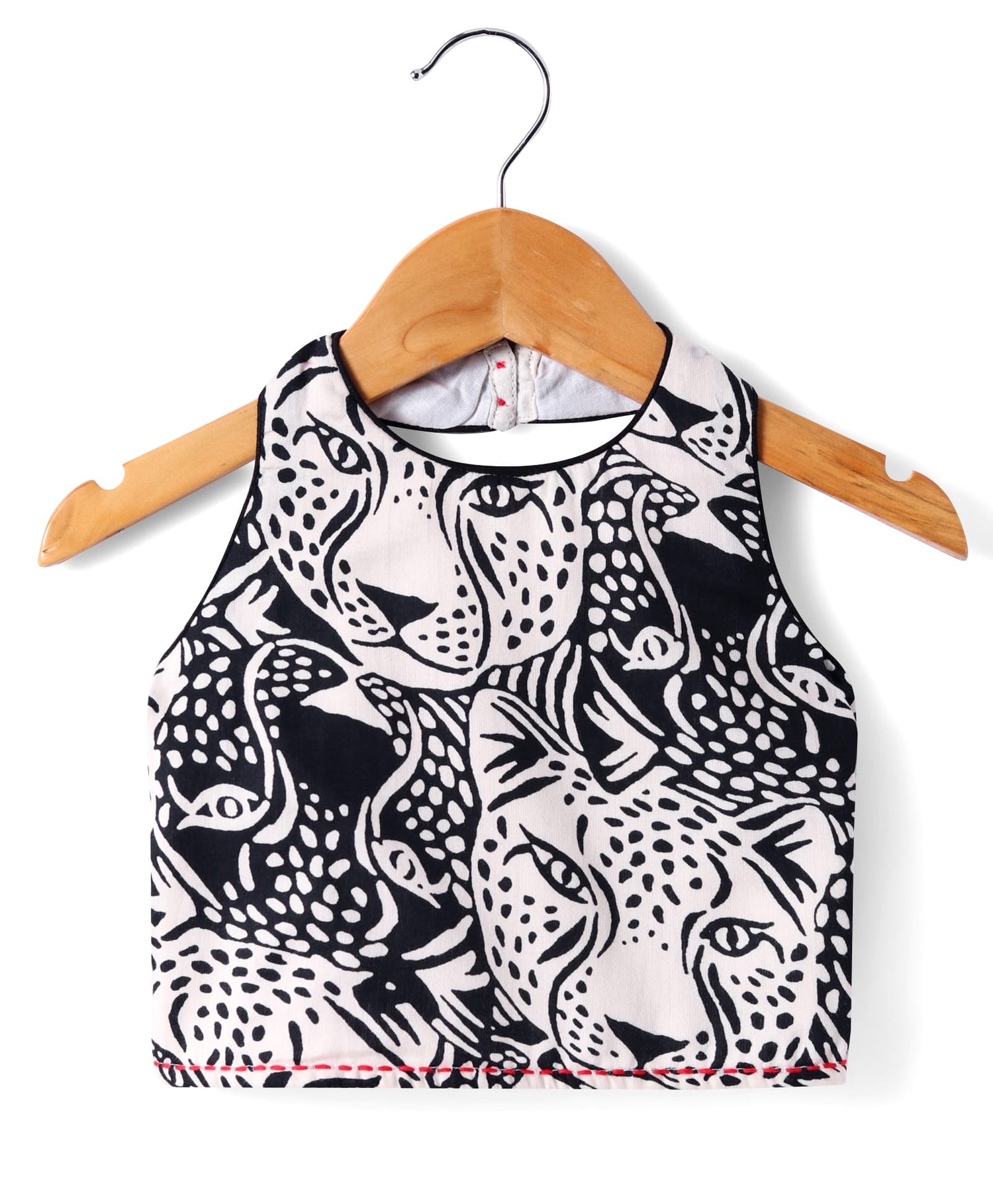 Roar at the Door Girls Brown and Black Printed Top and Pant Set with Hairband