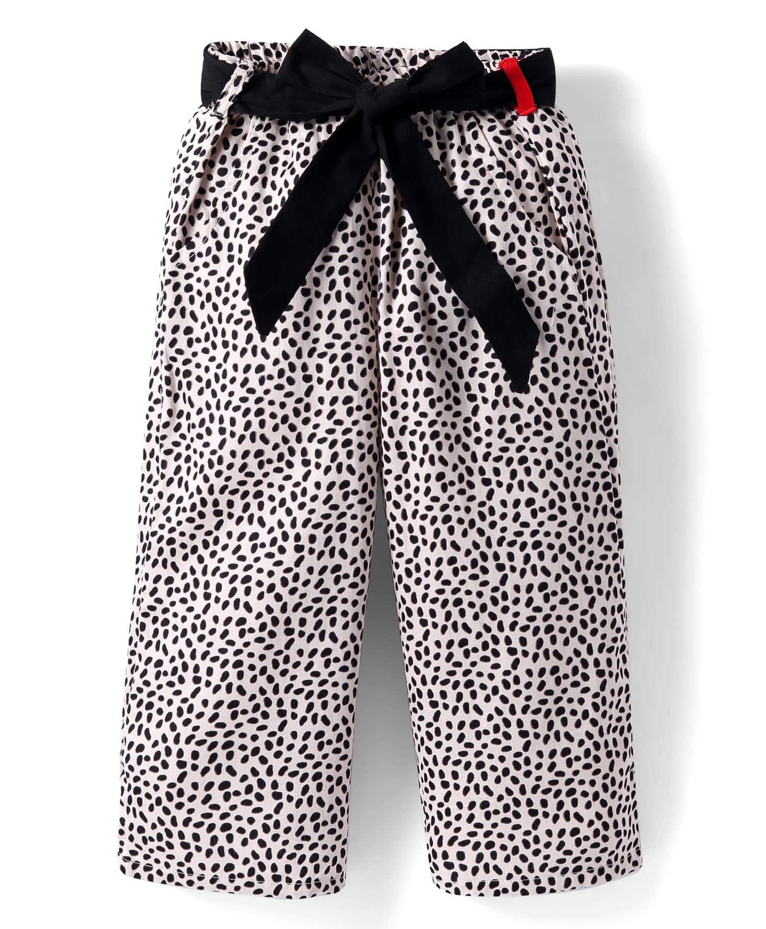 Roar at the Door Girls Brown and Black Printed Top and Pant Set with Hairband