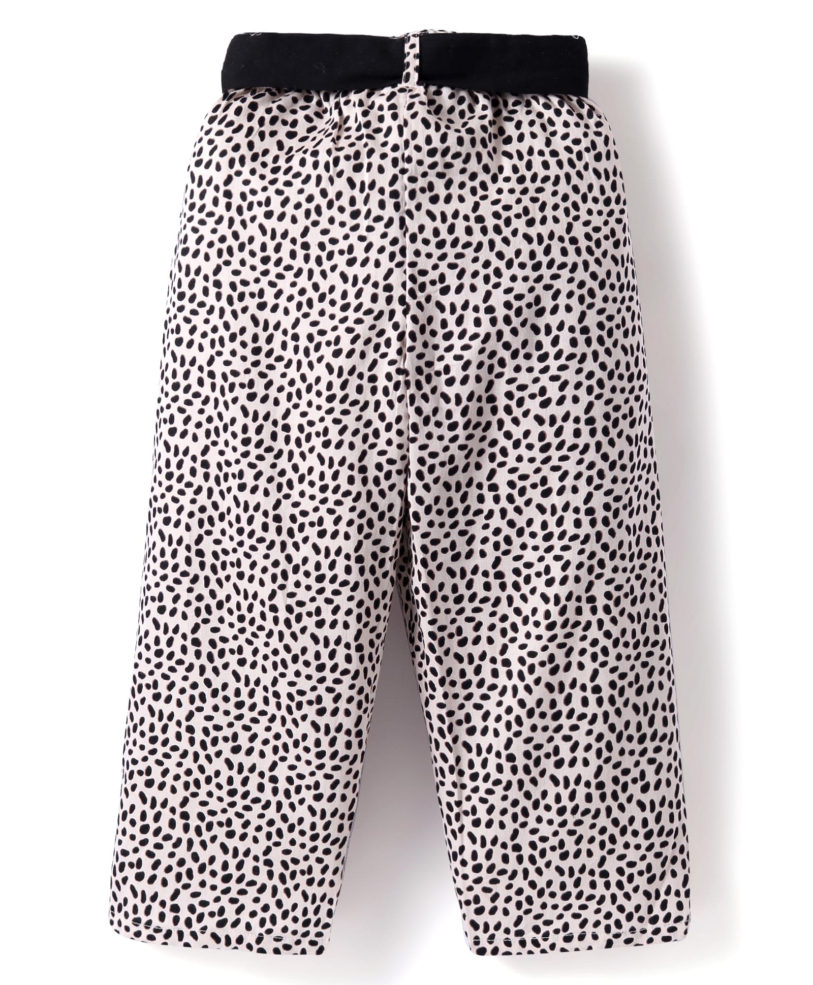 Roar at the Door Girls Brown and Black Printed Top and Pant Set with Hairband