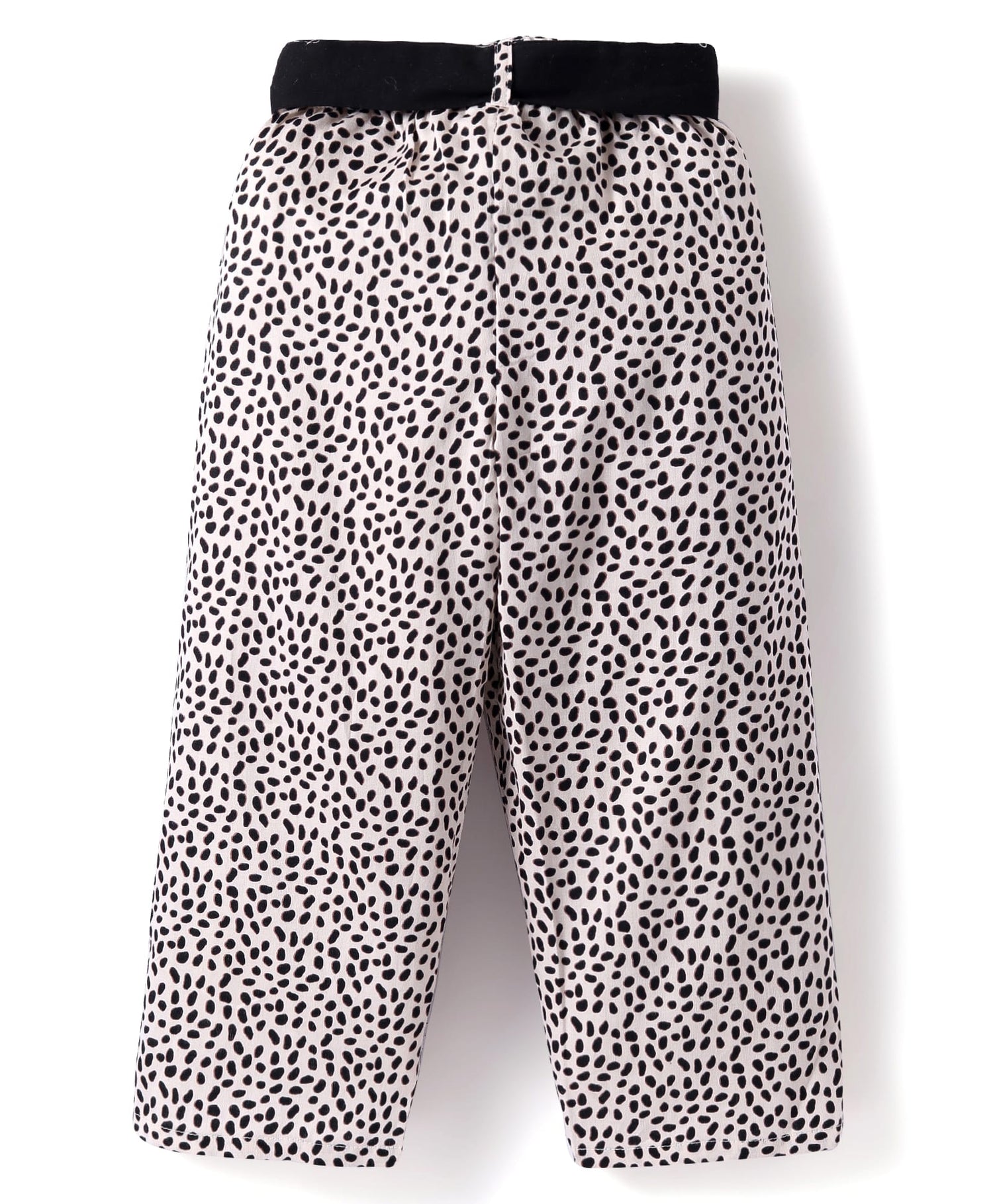 Roar at the Door Girls Brown and Black Printed Top and Pant Set with Hairband