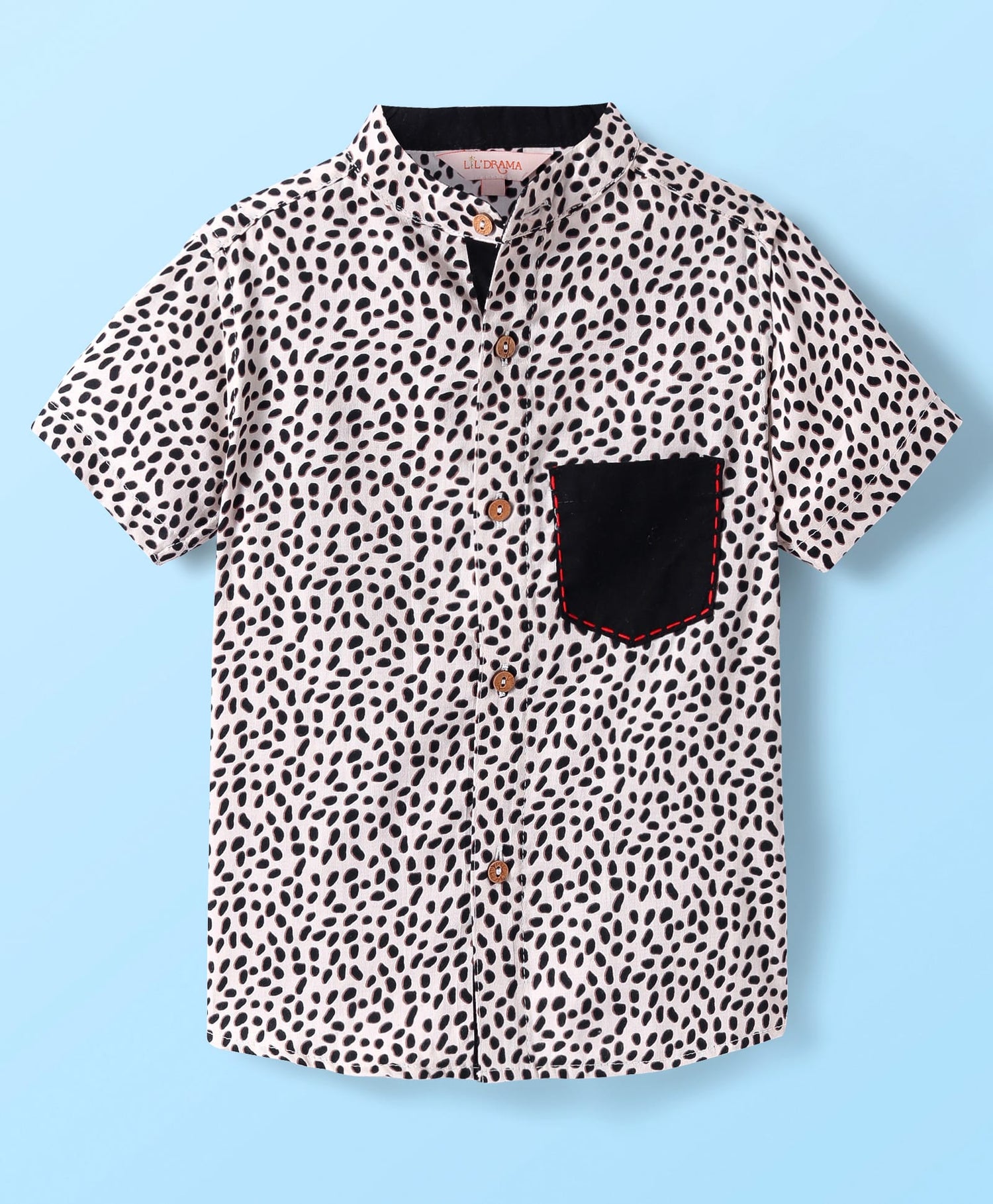 Roar at the Door Boys Brown Printed Shirt