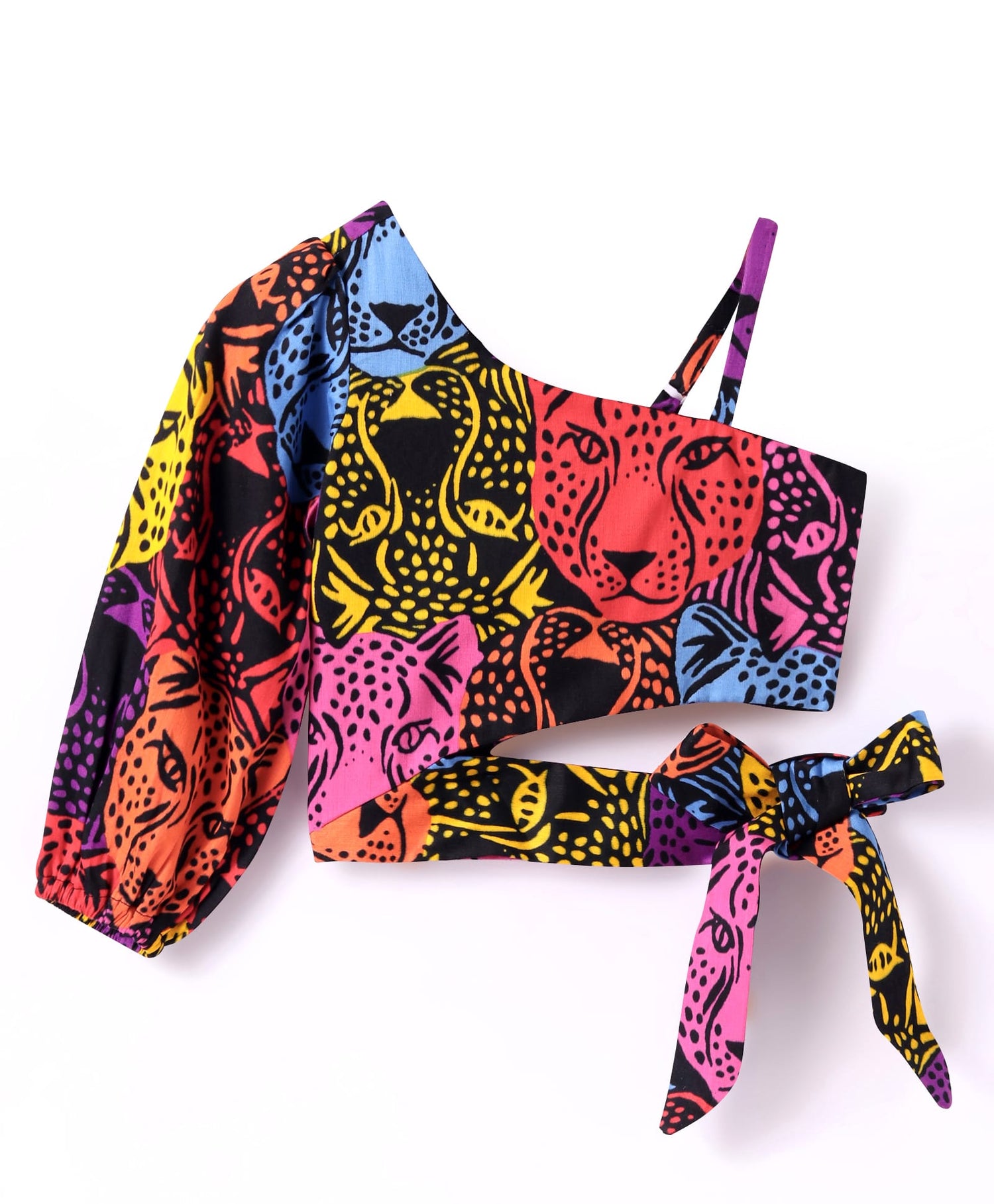 Roar at the Door Girls Multi Color Stylish Top and Pant Set with Hairband