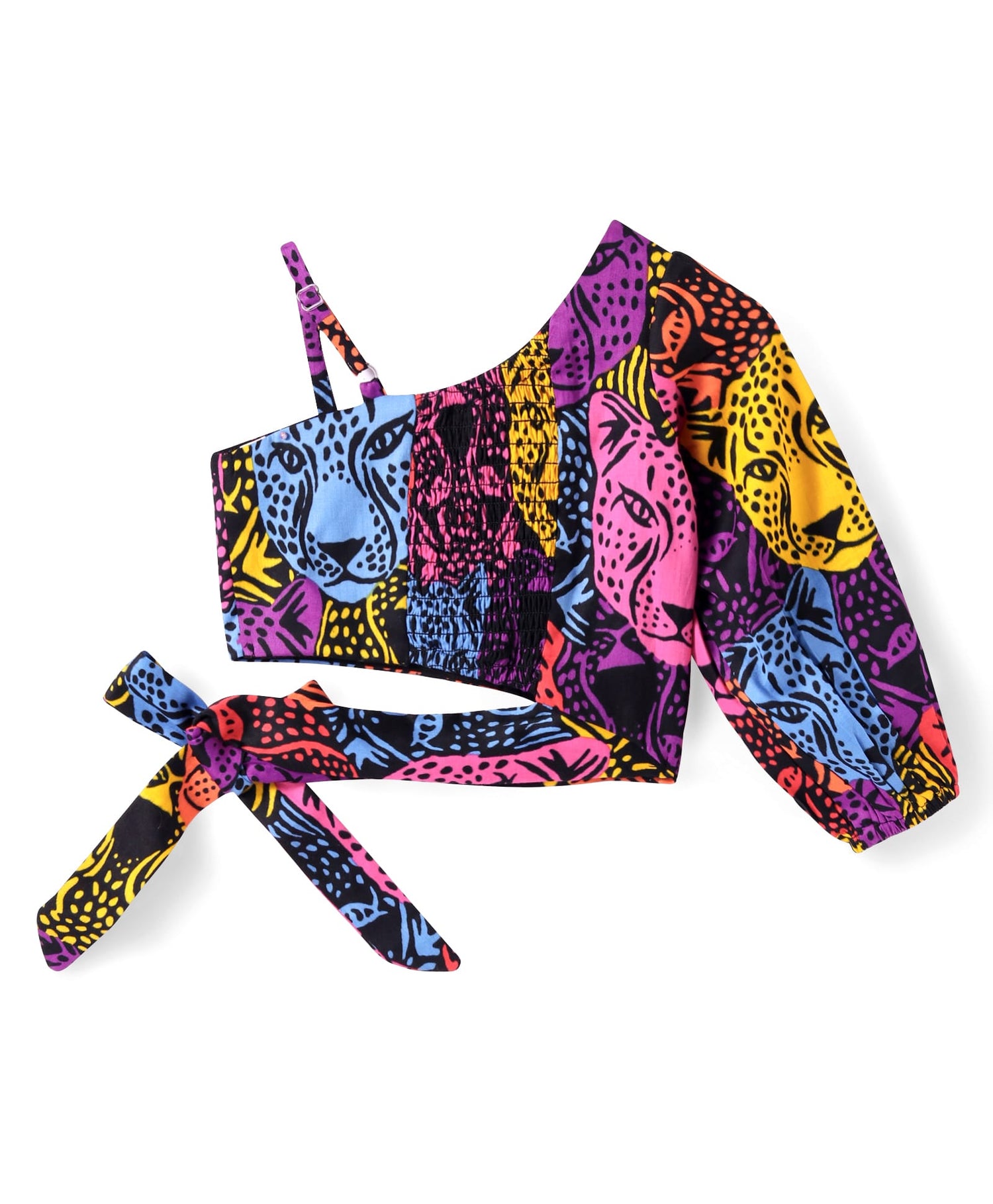 Roar at the Door Girls Multi Color Stylish Top and Pant Set with Hairband