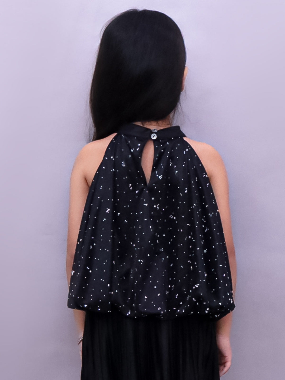 Glam Up Girls Party Black Balloon Top