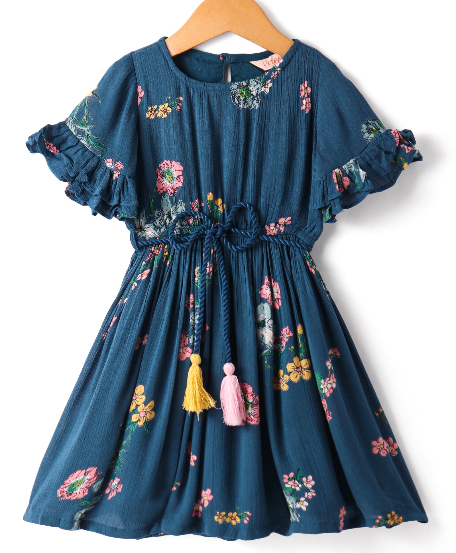 Girls stylish printed cotton casual dresss