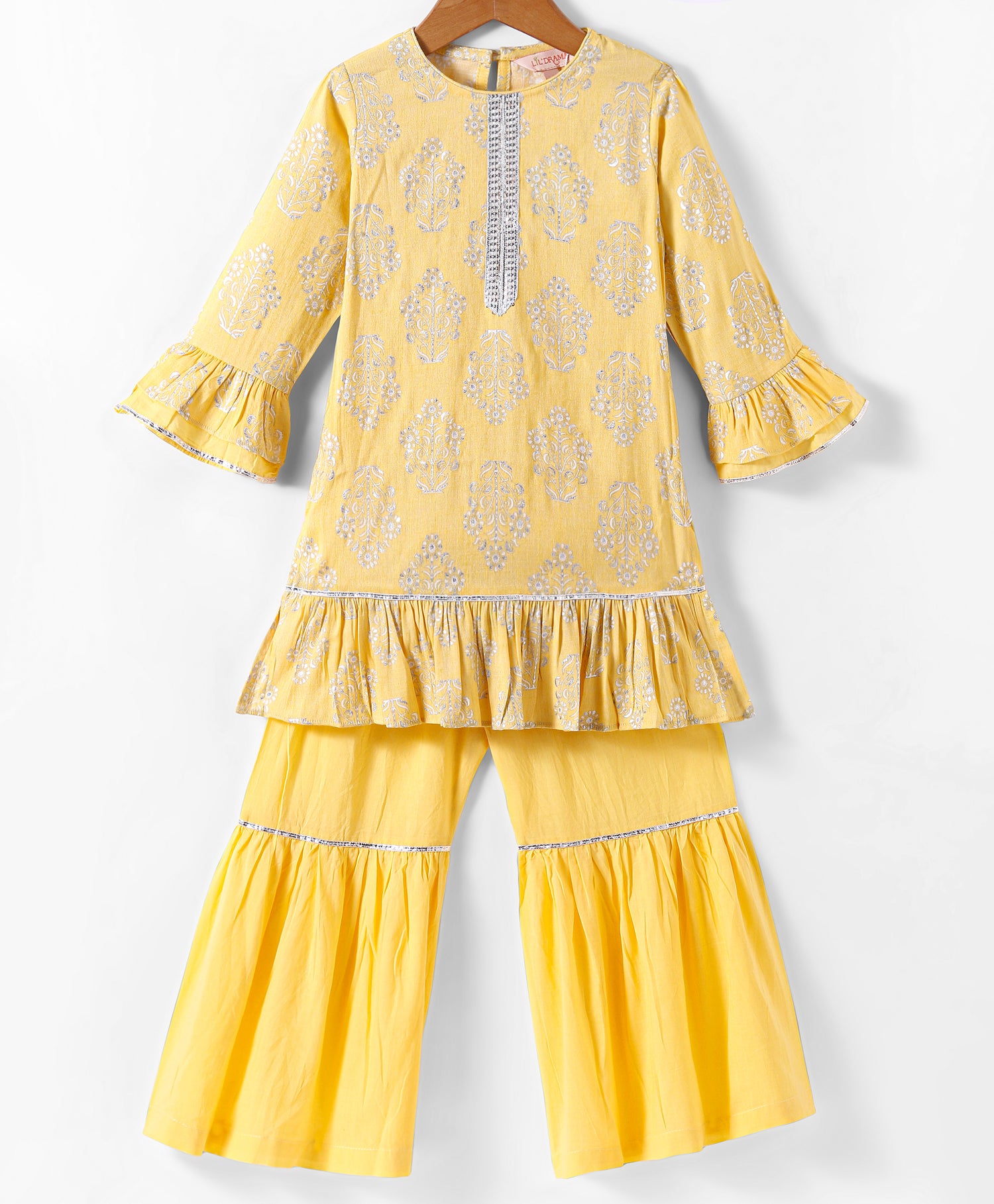 Girls kurta with sharara set