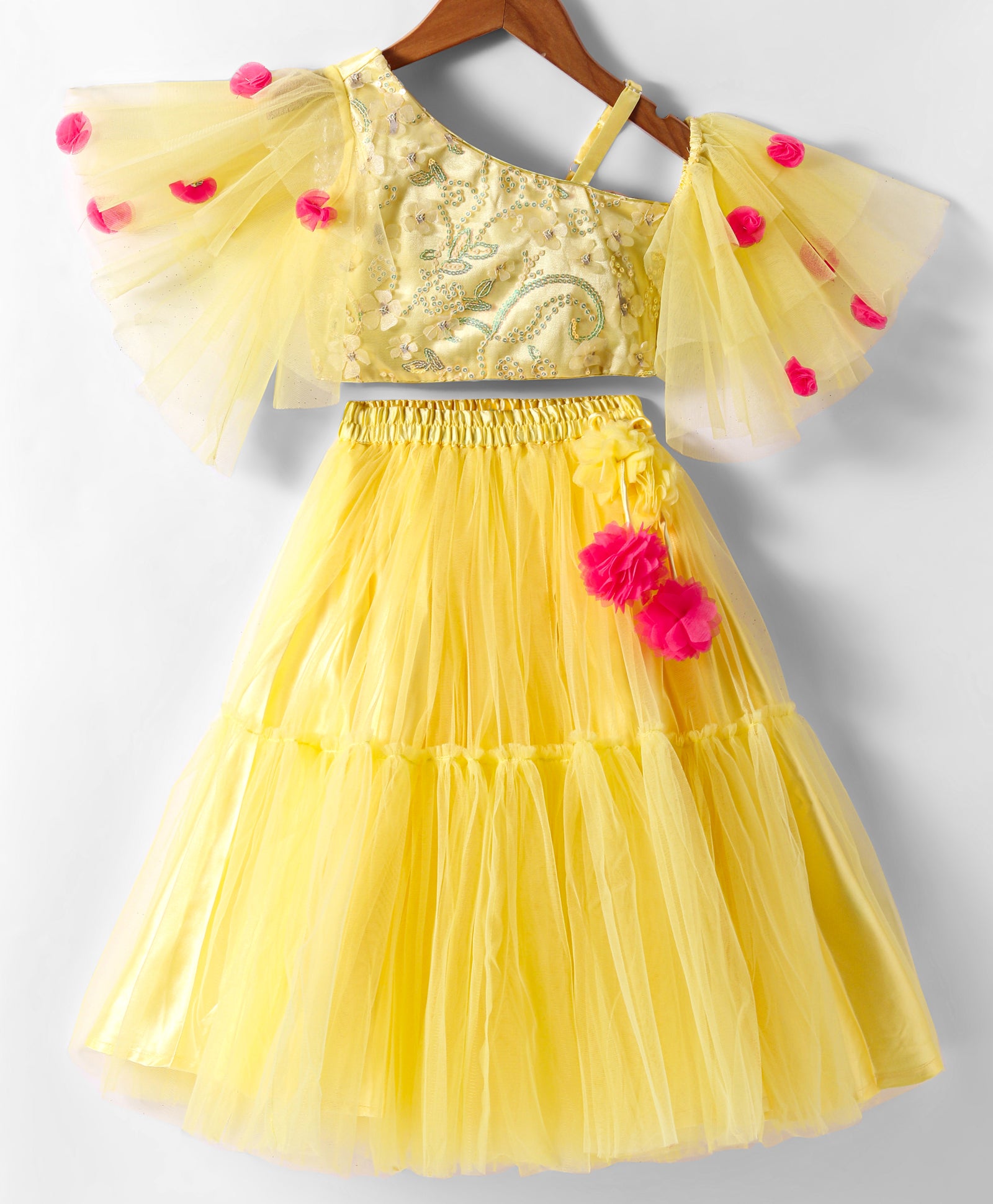 Girls embroidered choli with ghaghra set