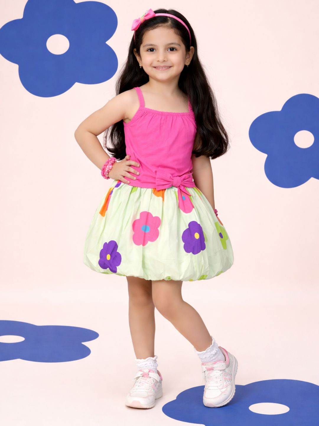 Petal Play Girls Floral Pink Co-Ordinate Set