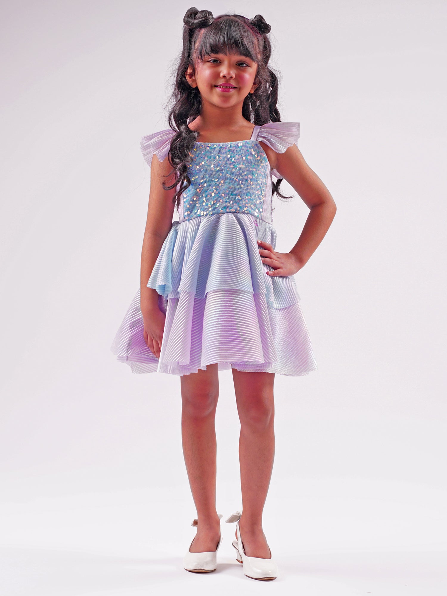 Barbie Blue Sequins Shimmer Ballerina Dress for Young Girls